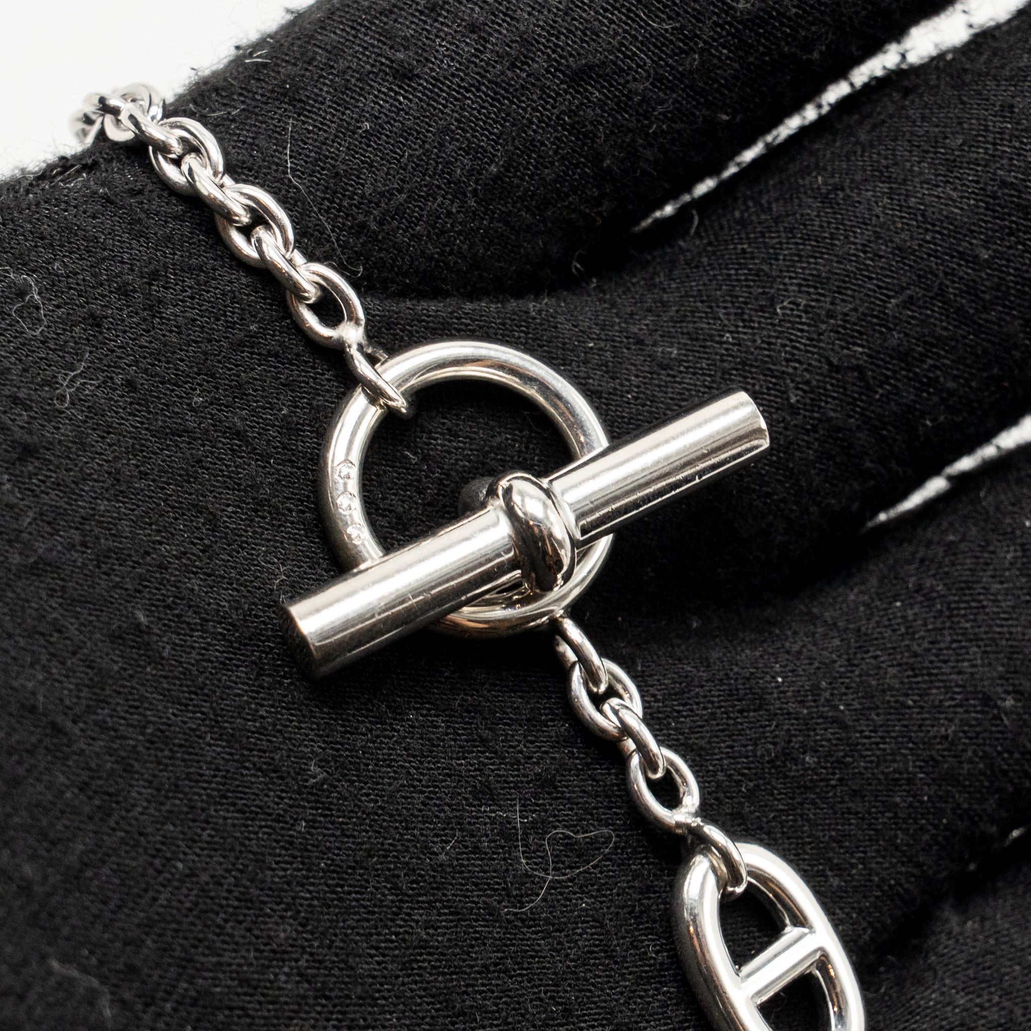 HERMES 160CM FARANDOLE LONG NECKLACE SILVER TONE