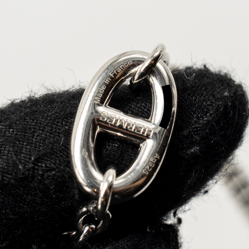HERMES 160CM FARANDOLE LONG NECKLACE SILVER TONE