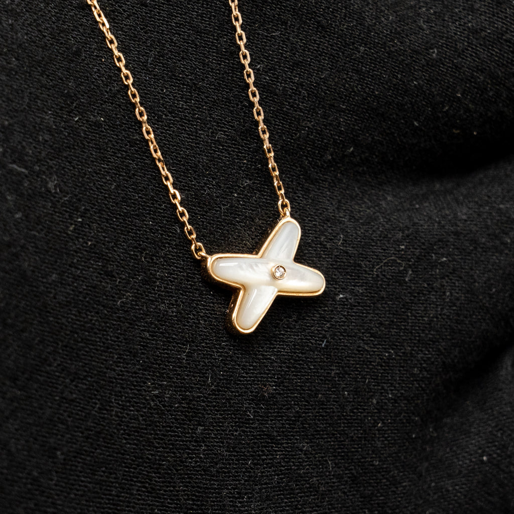 CHAUMET JEUX DE LIENS PENDANT ROSE GOLD / MOTHER OF PEARL / DIAMOND