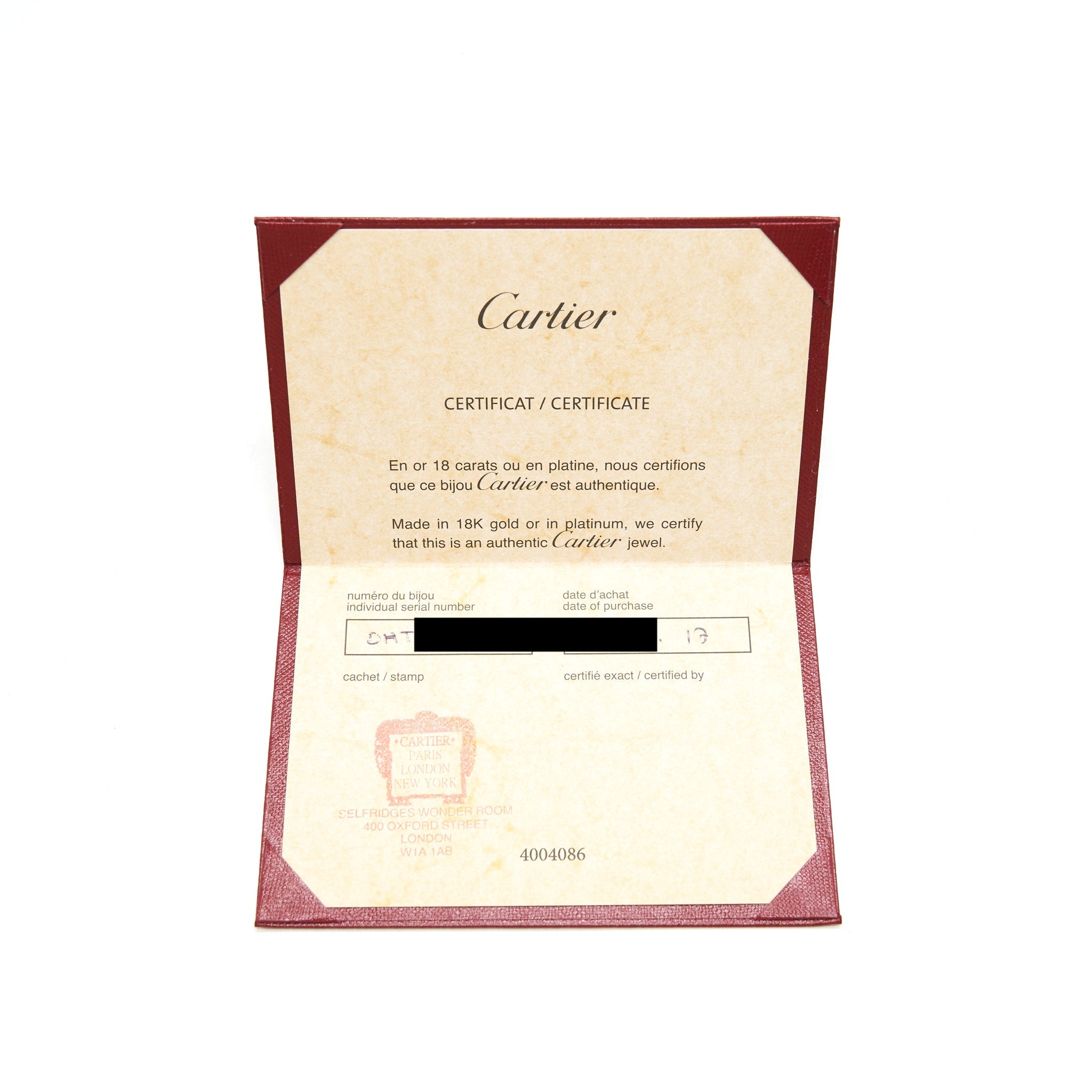 CARTIER JUSTE UN CLOU 18K ROSE GOLD BRACELET