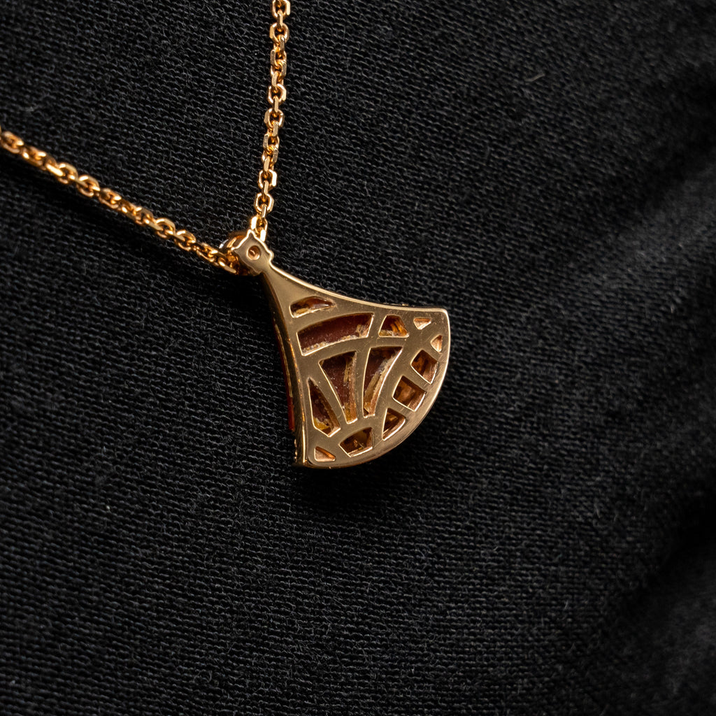 BVLAGRI DIVA’S DREAM NECKLACE ROSE GOLD, CARNELIAN, DIAMONDS