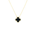 VAN CLEEF & ARPELS VINTAGE ALHAMBRA PENDANT ONYX AND YELLOW GOLD