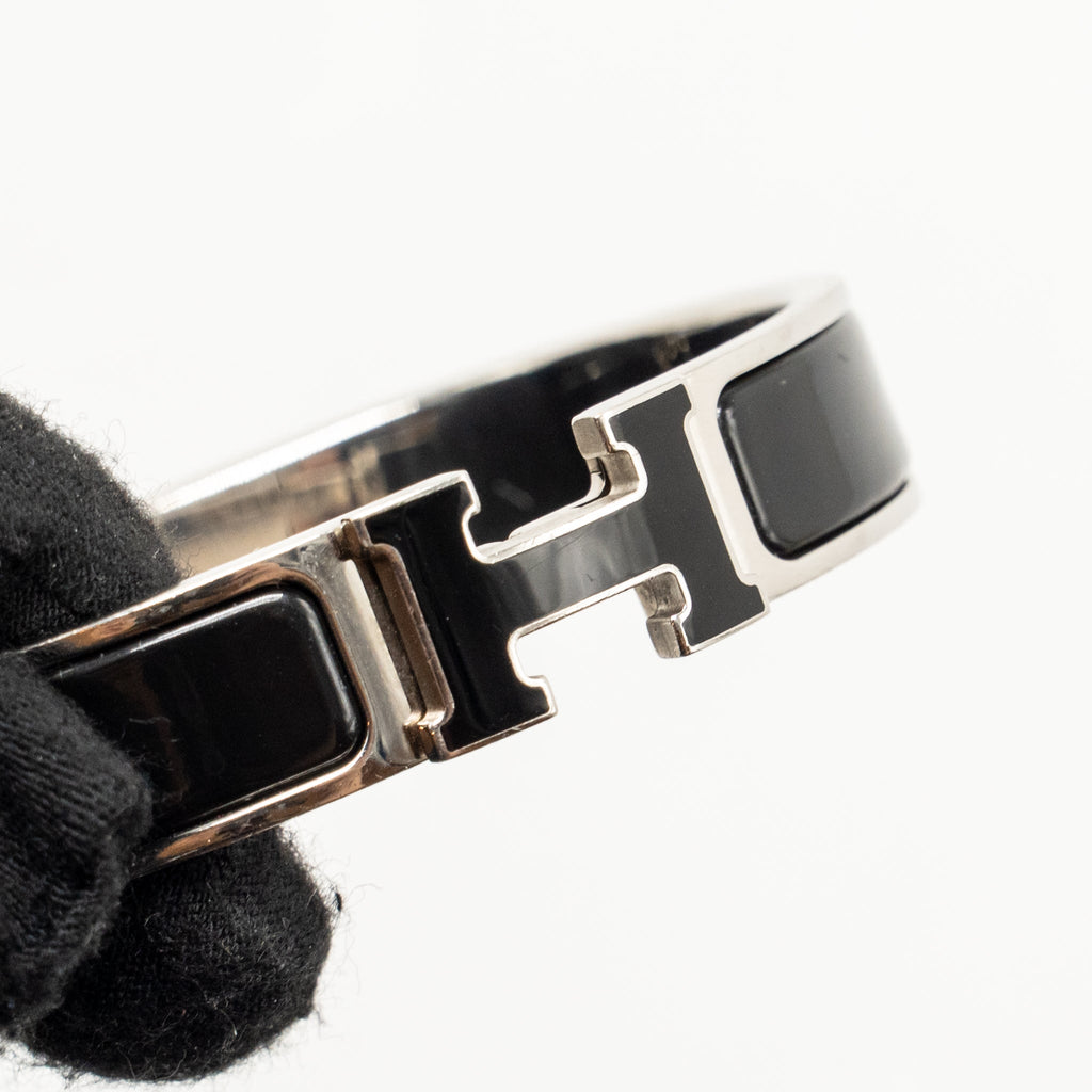 HERMES CLIC H BRACELET BLACK SHW