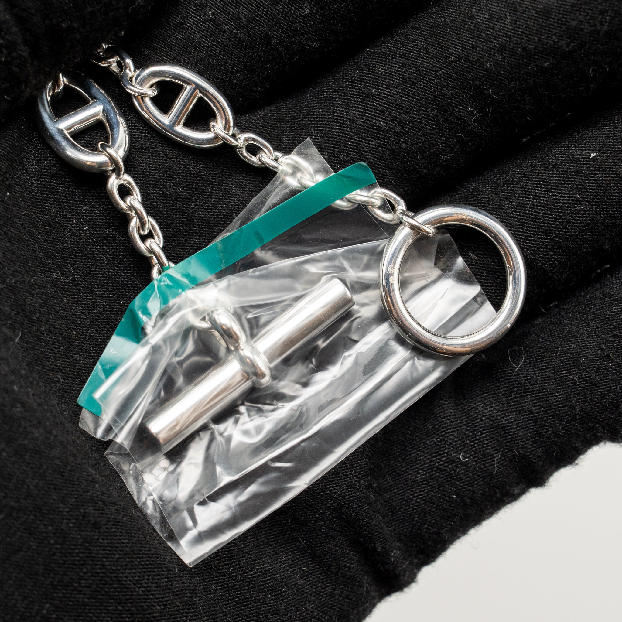 HERMES 120CM FARANDOLE LONG NECKLACE STERLING SILVER