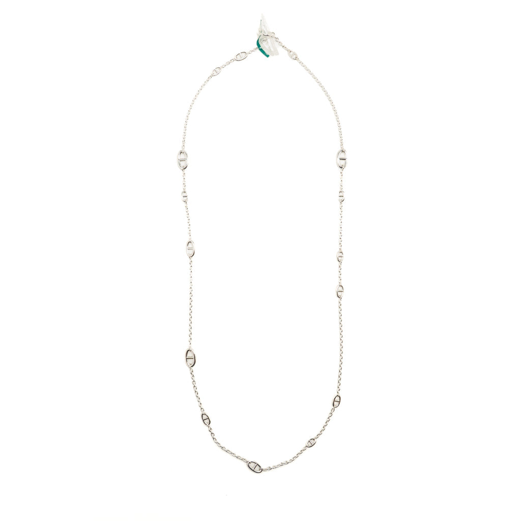 HERMES 120CM FARANDOLE LONG NECKLACE STERLING SILVER