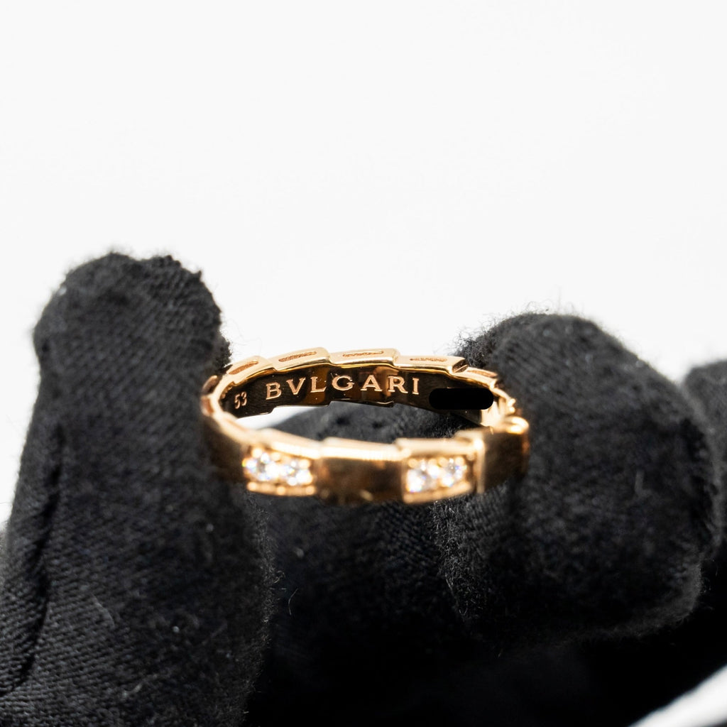 BVLGARI SERPENTI VIPER RING ROSE GOLD, DIAMONDS