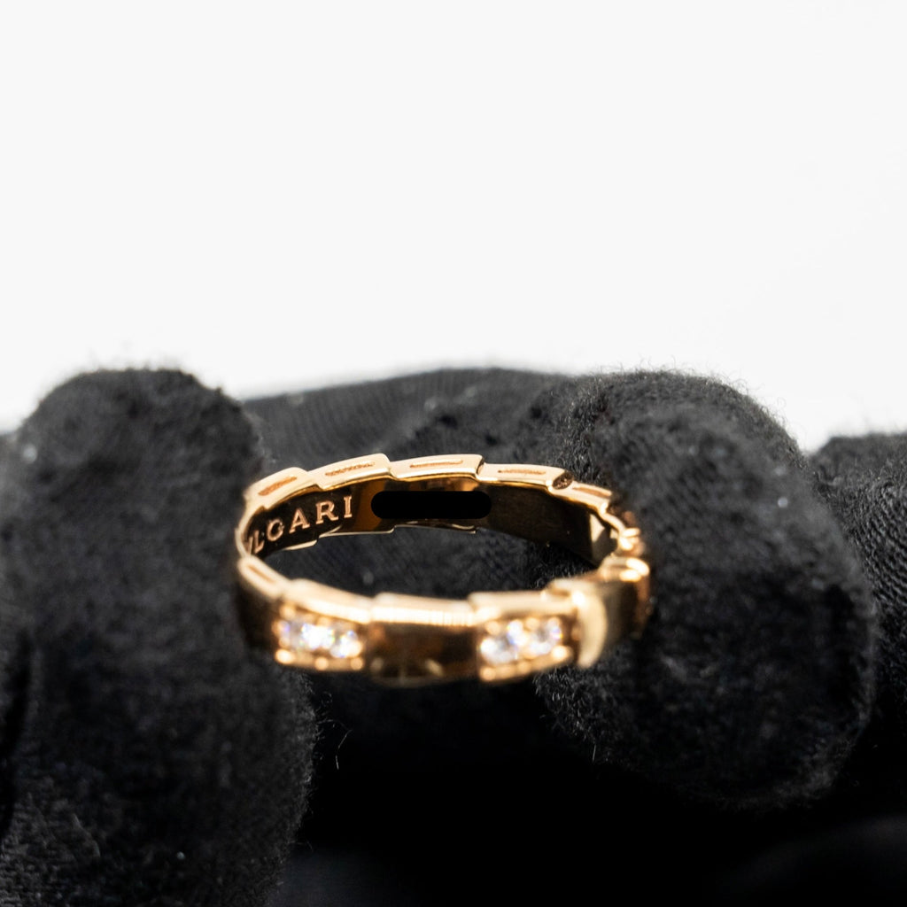 BVLGARI SERPENTI VIPER RING ROSE GOLD, DIAMONDS