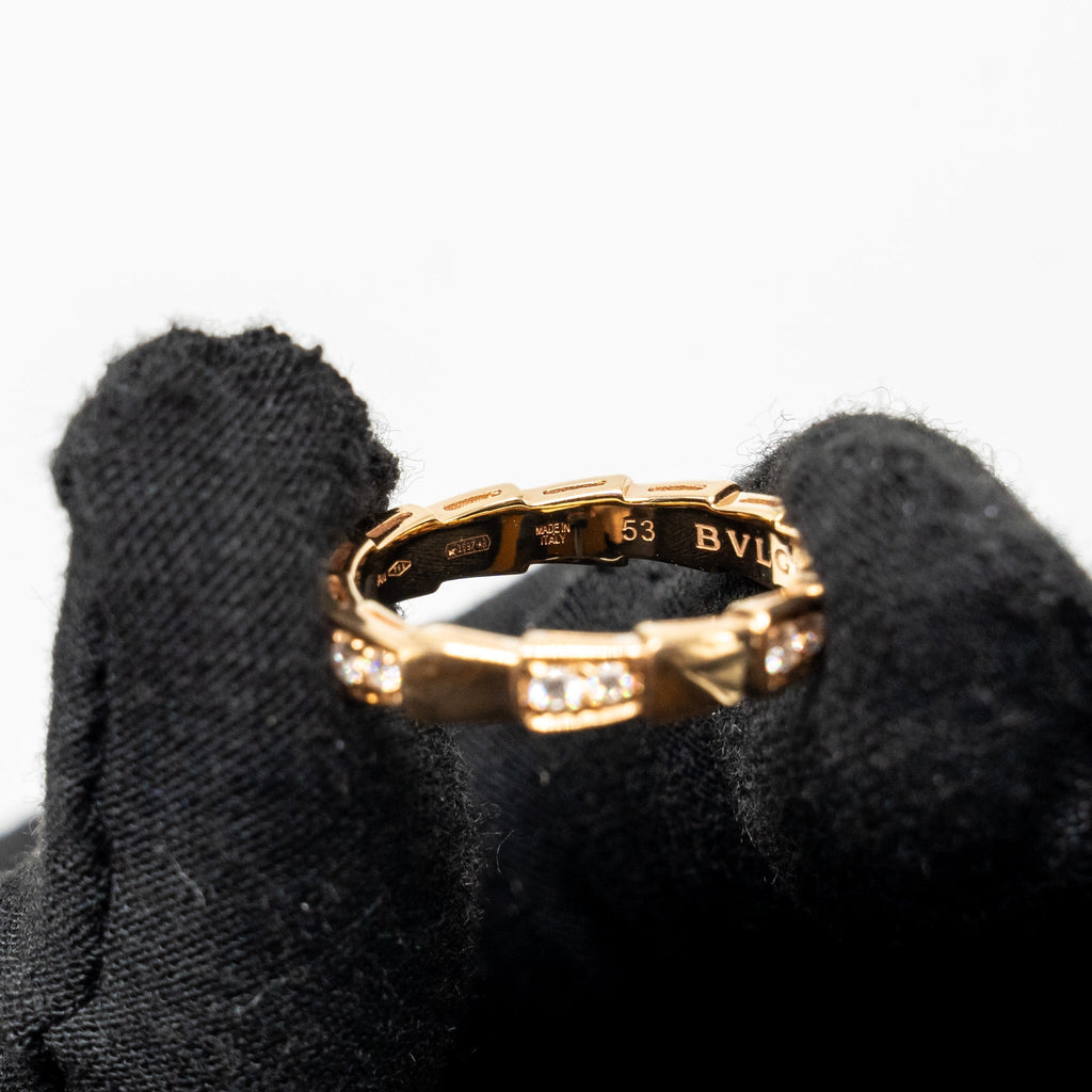 BVLGARI SERPENTI VIPER RING ROSE GOLD, DIAMONDS