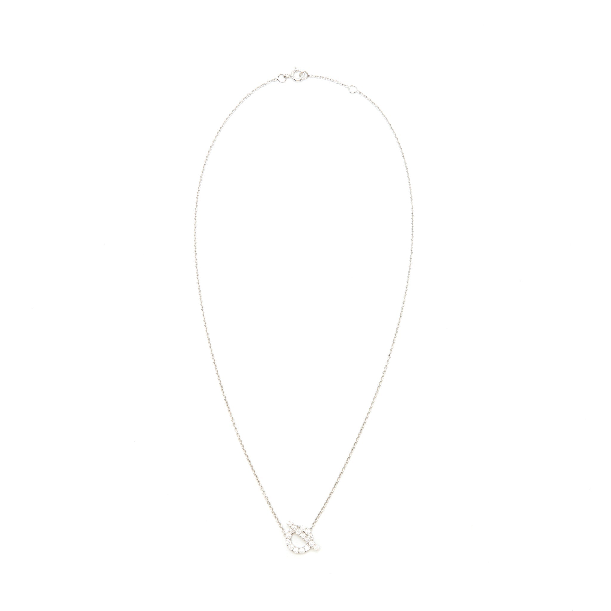 HERMES FINESSE NECKLACE WHITE GOLD WITH DIAMONDS