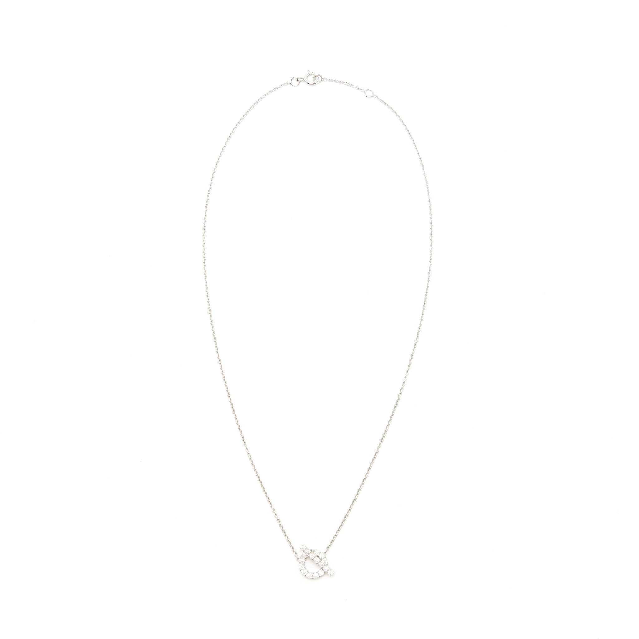 HERMES FINESSE NECKLACE WHITE GOLD