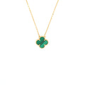 VAN CLEEF & ARPELS VINTAGE ALHAMBRA PENDANT YELLOW GOLD MALACHITE