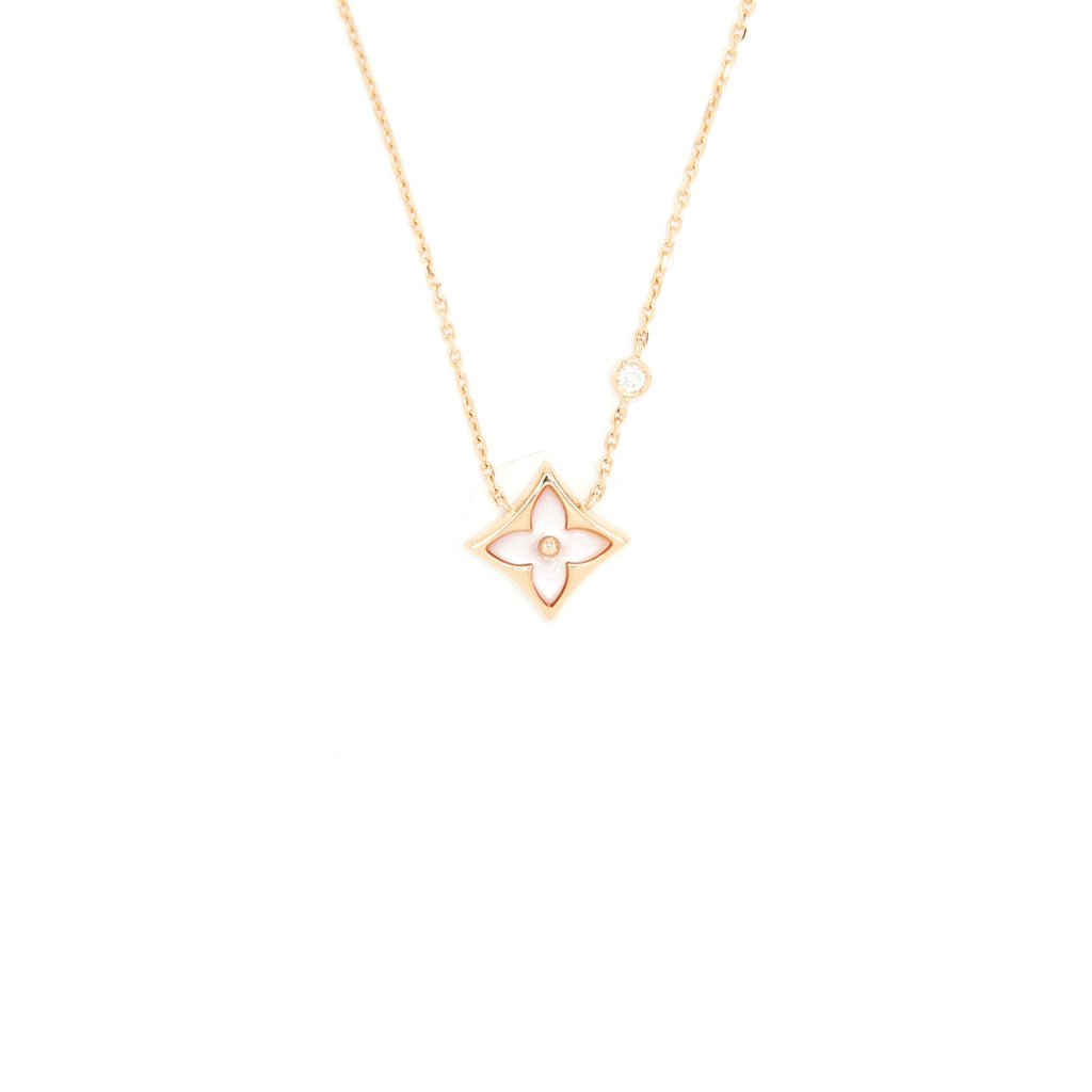 LOUIS VUITTON COLOUR BLOSSOM BB STAR PENDANT, PINK GOLD / PINK MOTHER OF PEARL AND DIAMOND