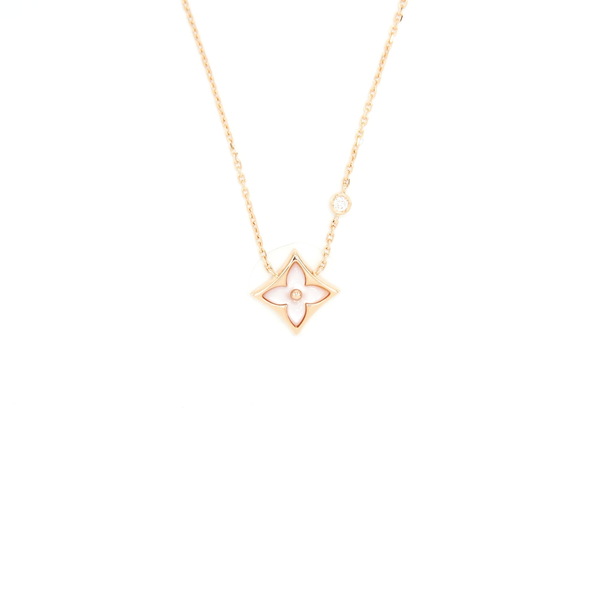 LOUIS VUITTON COLOUR BLOSSOM BB STAR PENDANT, PINK GOLD / PINK MOTHER OF PEARL AND DIAMOND
