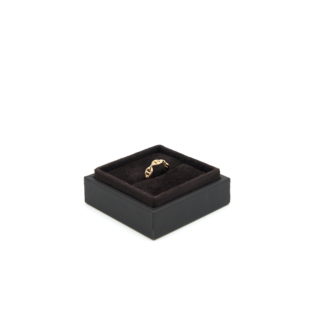 HERMES CHAINE D'ANCRE ENCHAINEE RING SMALL MODE ROSE GOLD