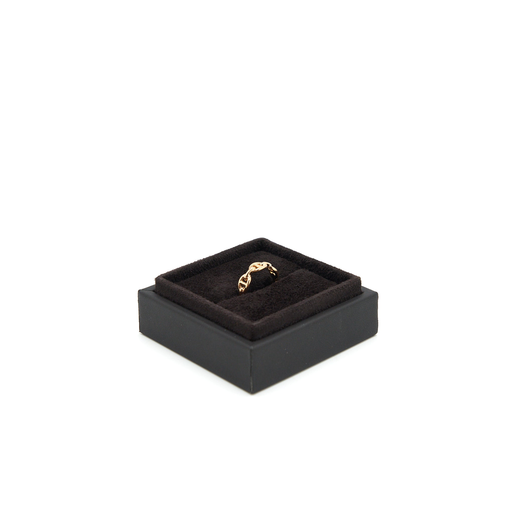 HERMES CHAINE D'ANCRE ENCHAINEE RING SMALL MODE ROSE GOLD