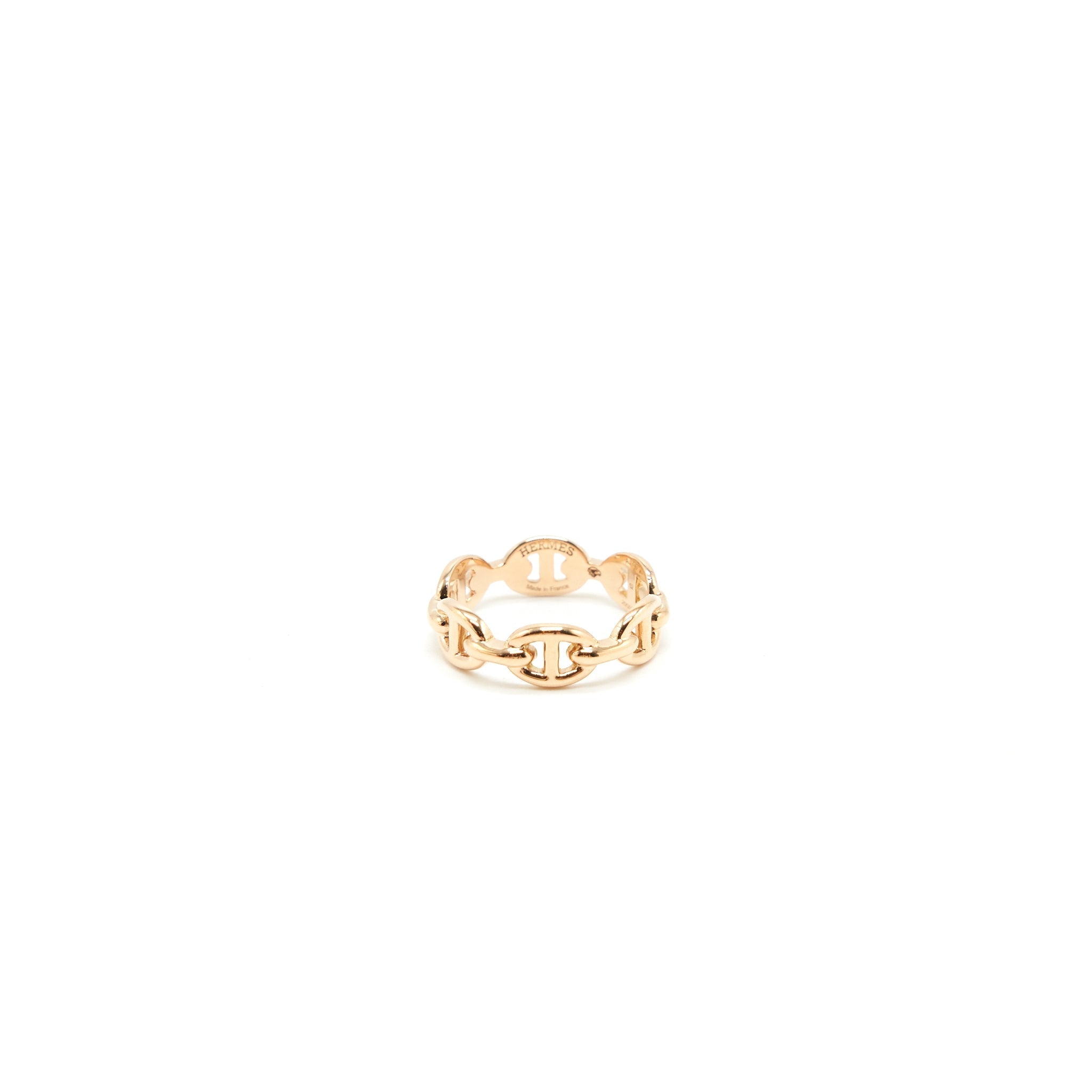 HERMES CHAINE D'ANCRE ENCHAINEE RING SMALL MODE ROSE GOLD