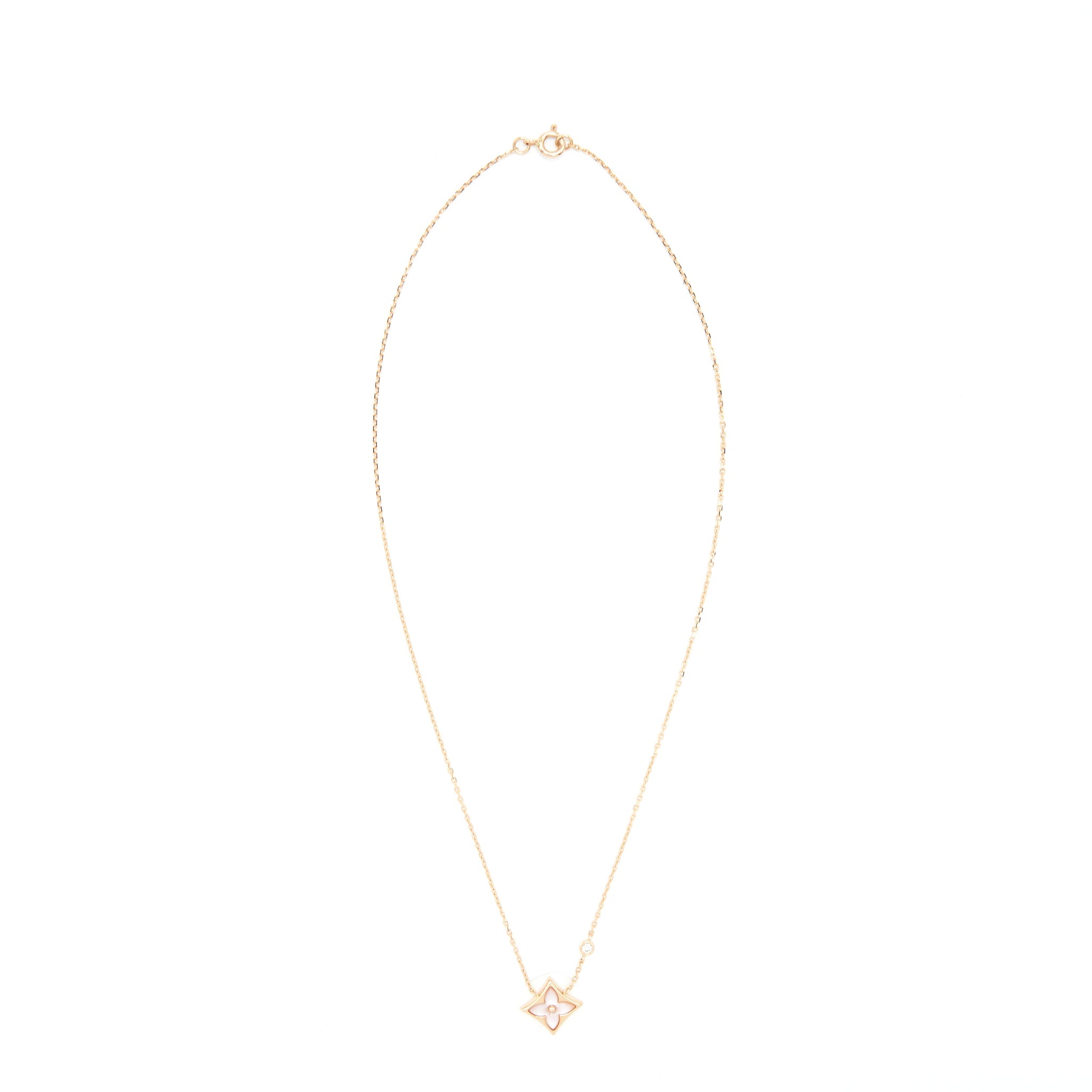 LOUIS VUITTON COLOUR BLOSSOM BB STAR PENDANT, PINK GOLD / PINK MOTHER OF PEARL AND DIAMOND