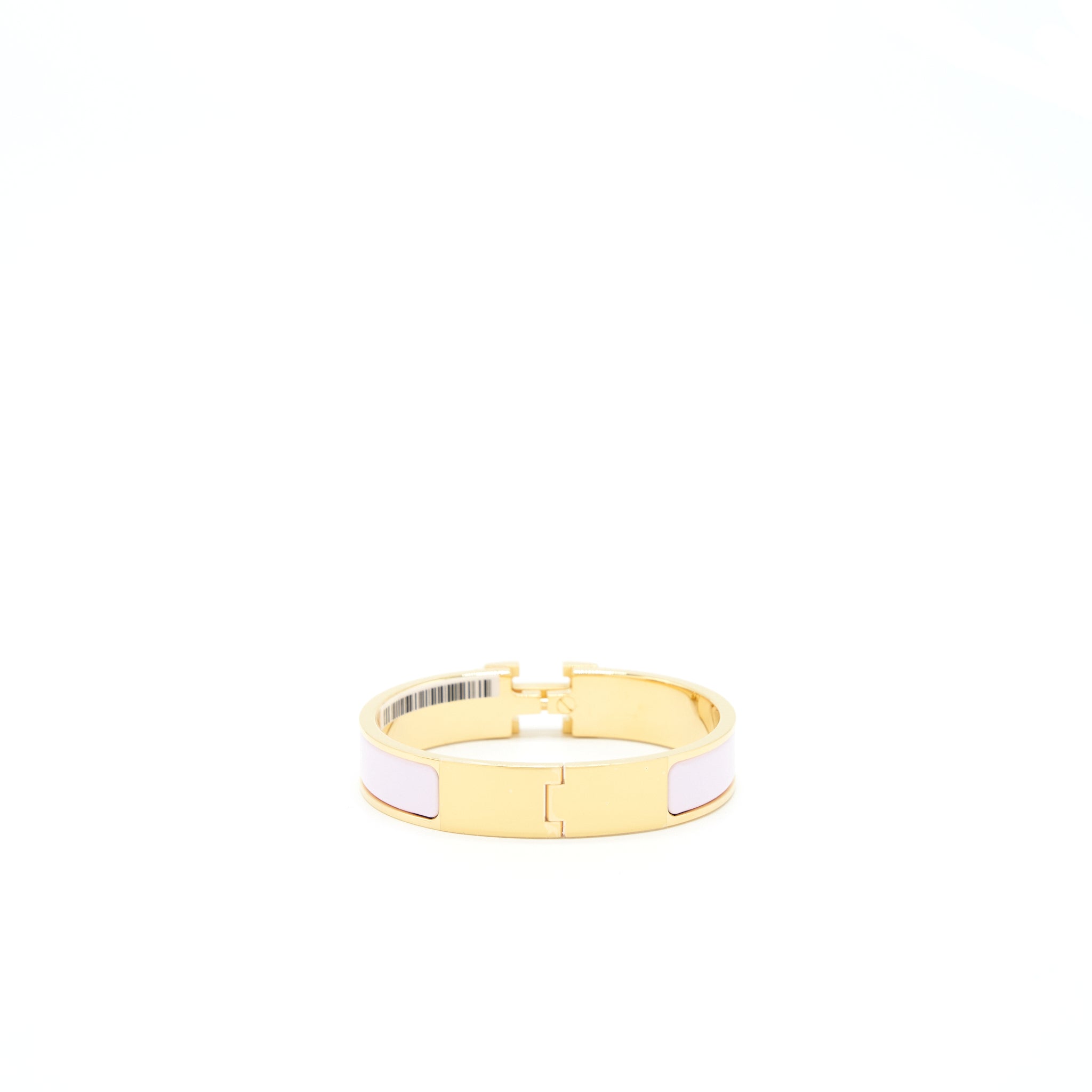 HERMES CLIC H BRACELET ROSE DRAGEE GHW