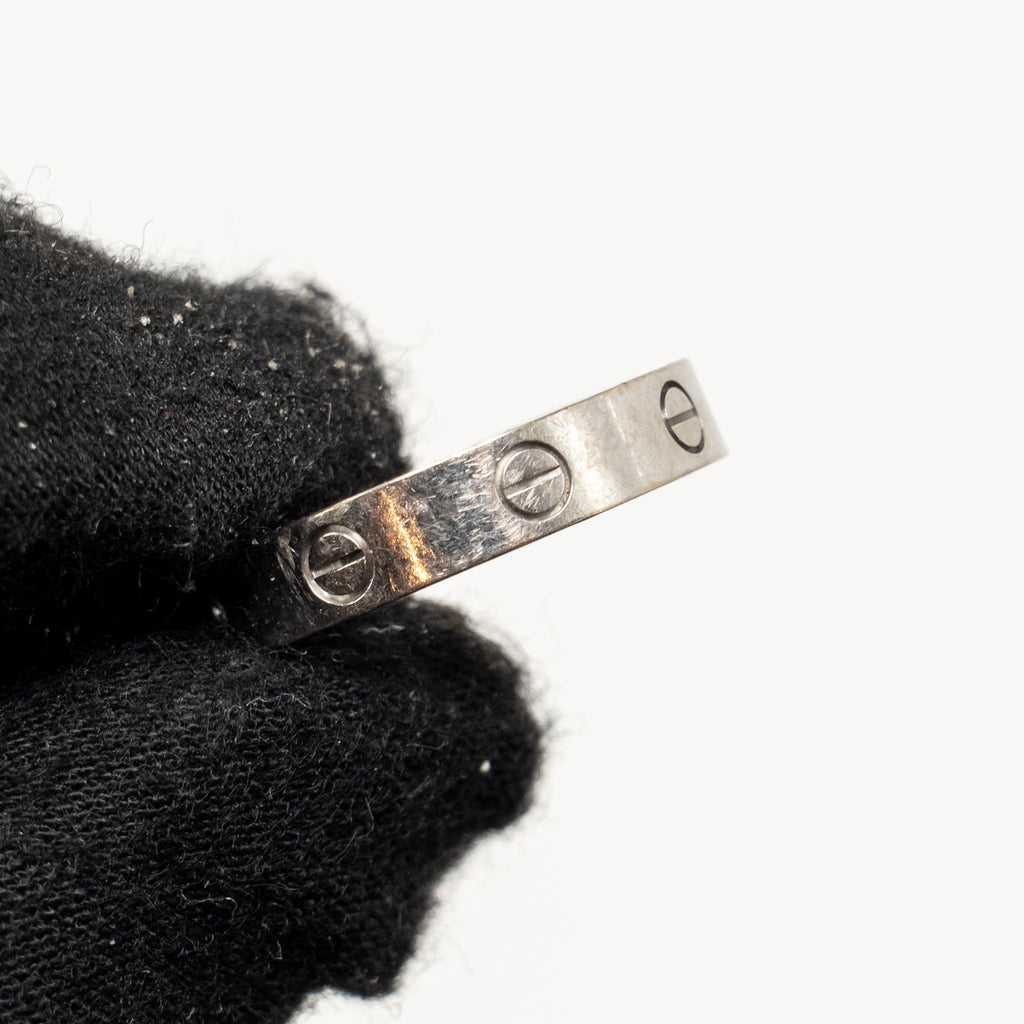 CARTIER LOVE RING WHITE GOLD 1 DIAMOND