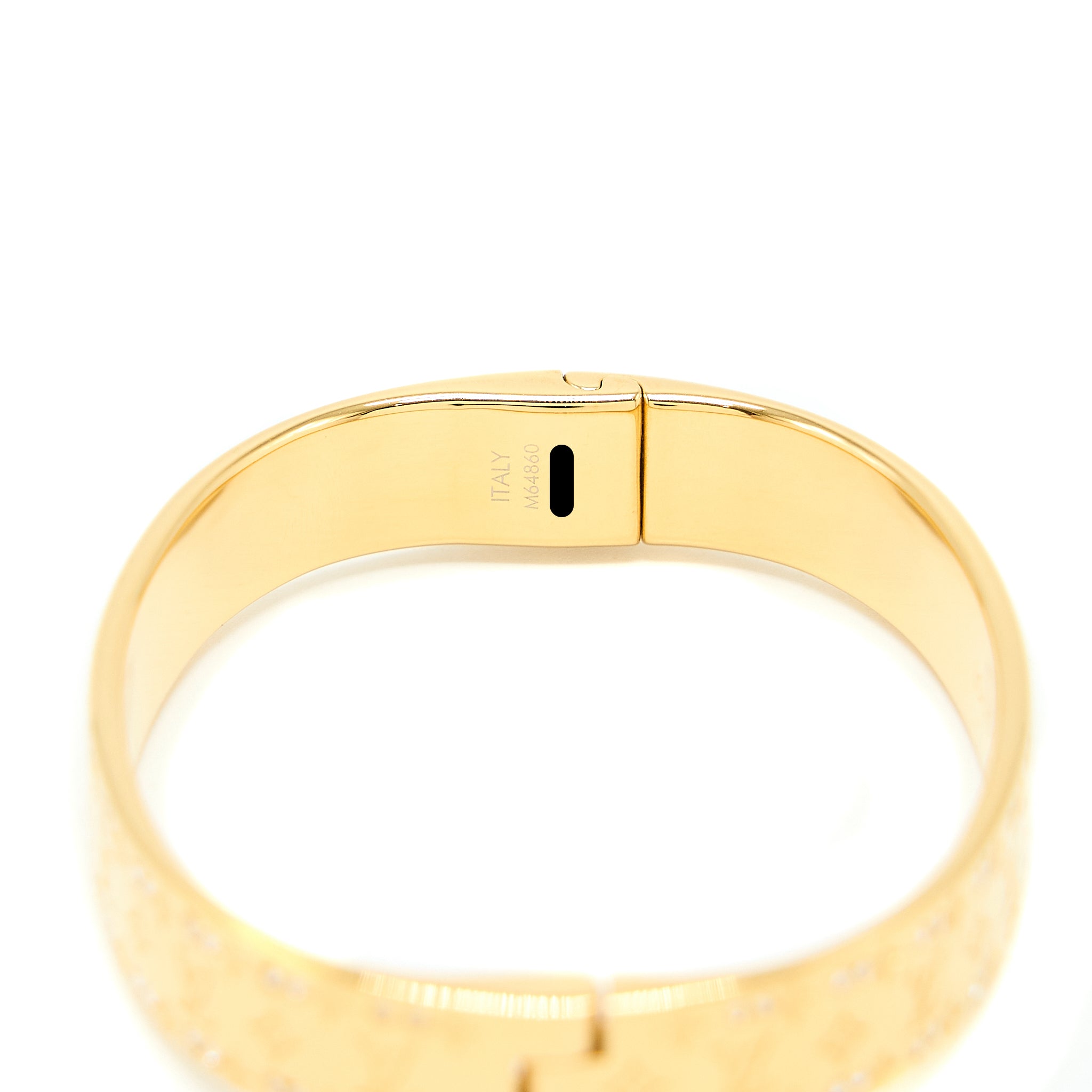 LOUIS VUITTON NANOGRAM STRASS BRACELET CRYSTAL GOLD TONE
