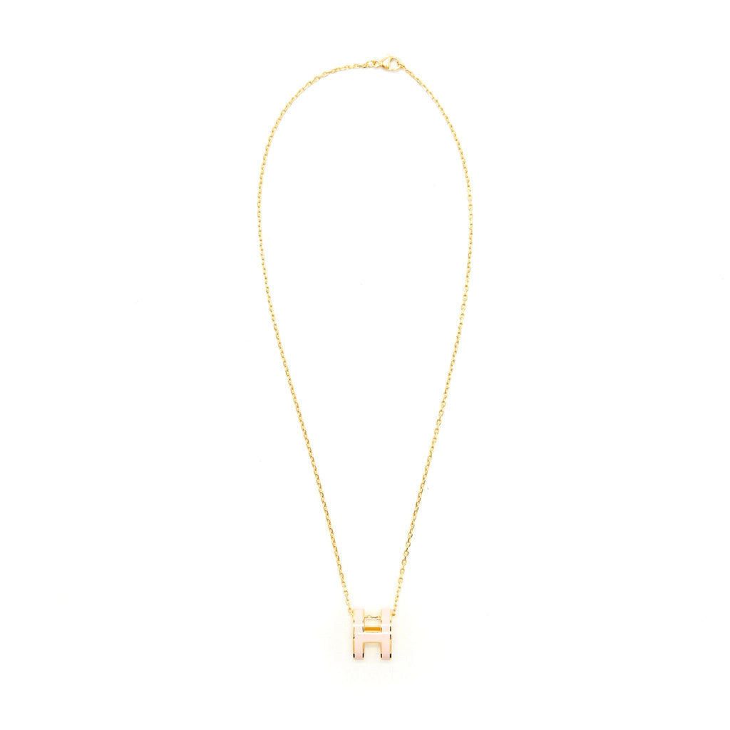 HERMES POP H PENDANT ROSE DRAGEE GHW
