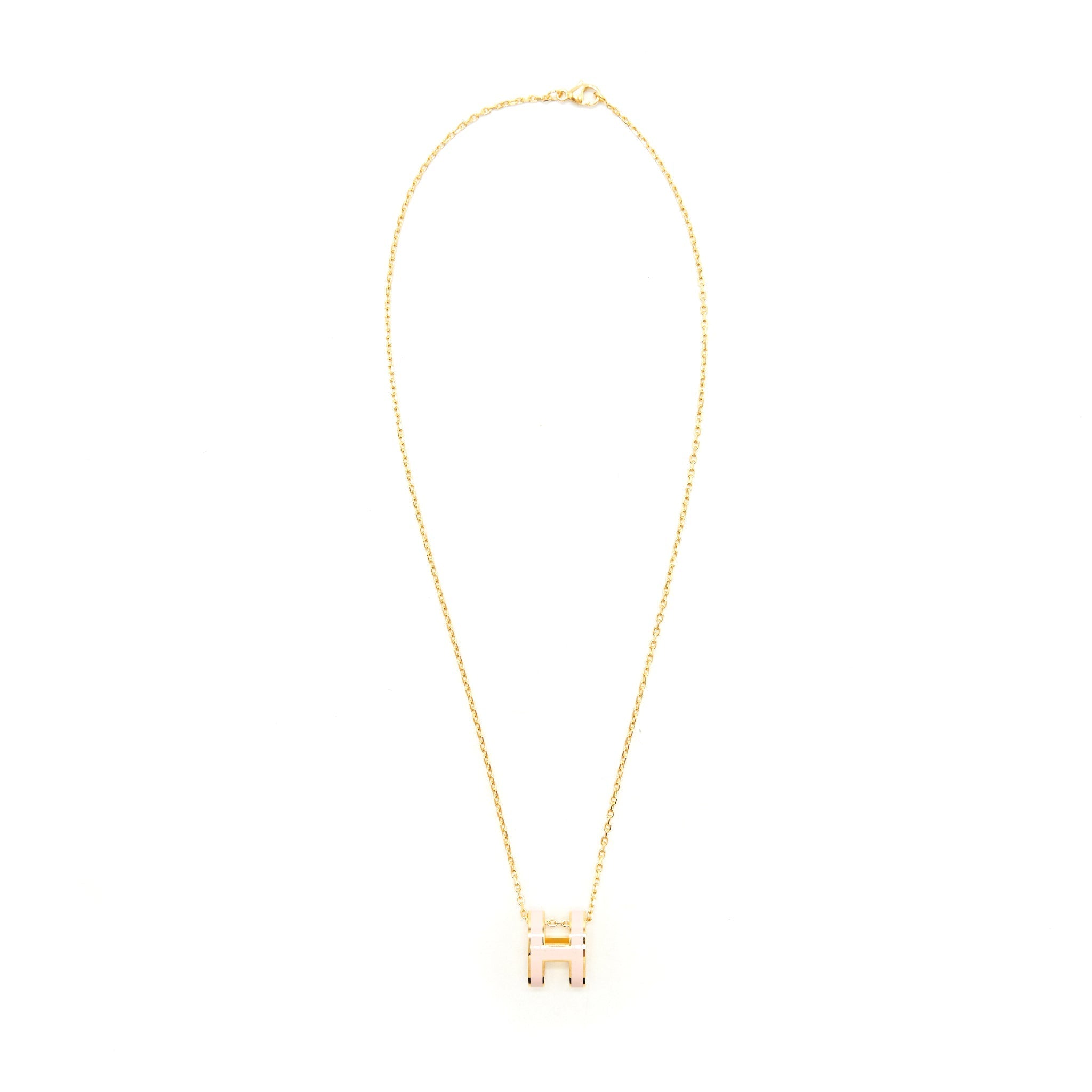 HERMES POP H PENDANT ROSE DRAGEE GHW