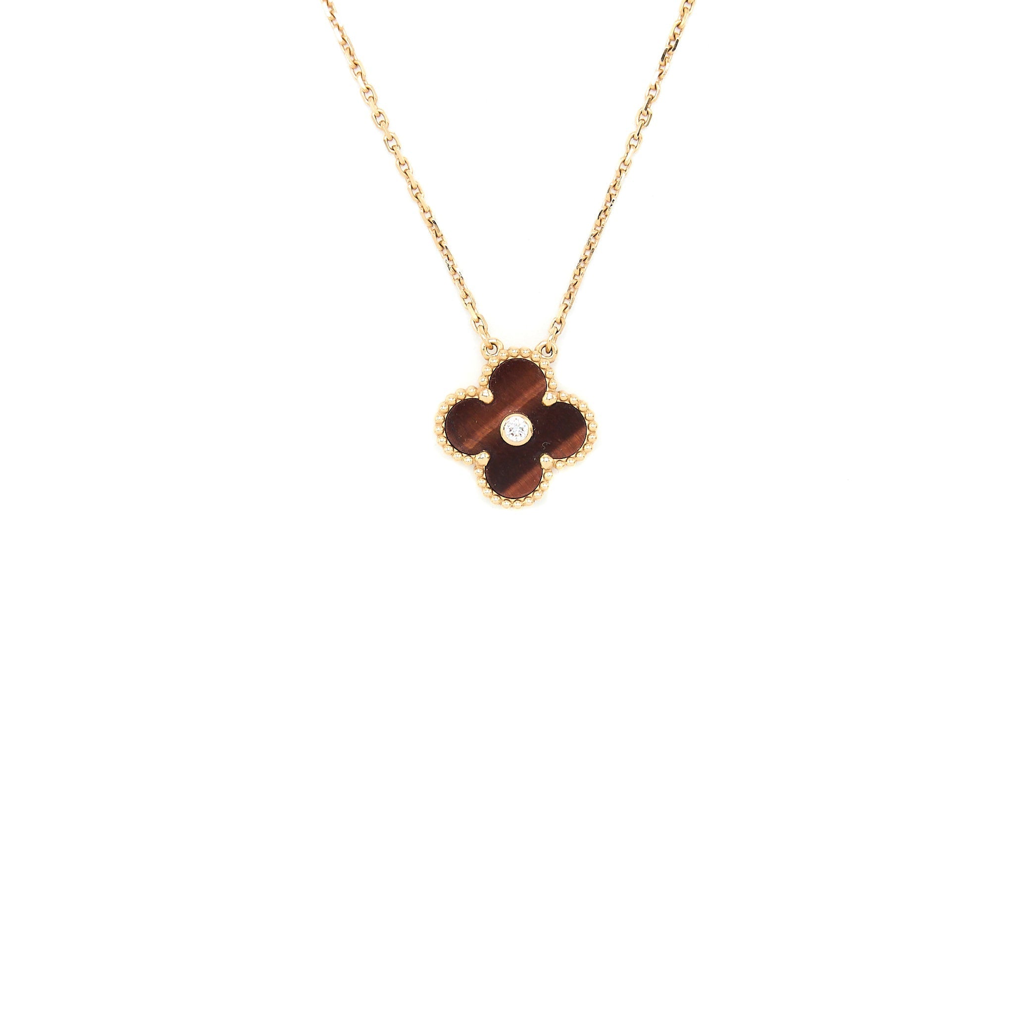 VAN CLEEF & ARPELS VINTAGE ALHAMBRA BULLS EYE 2017 HOLIDAY PENDANT GOLD TONE