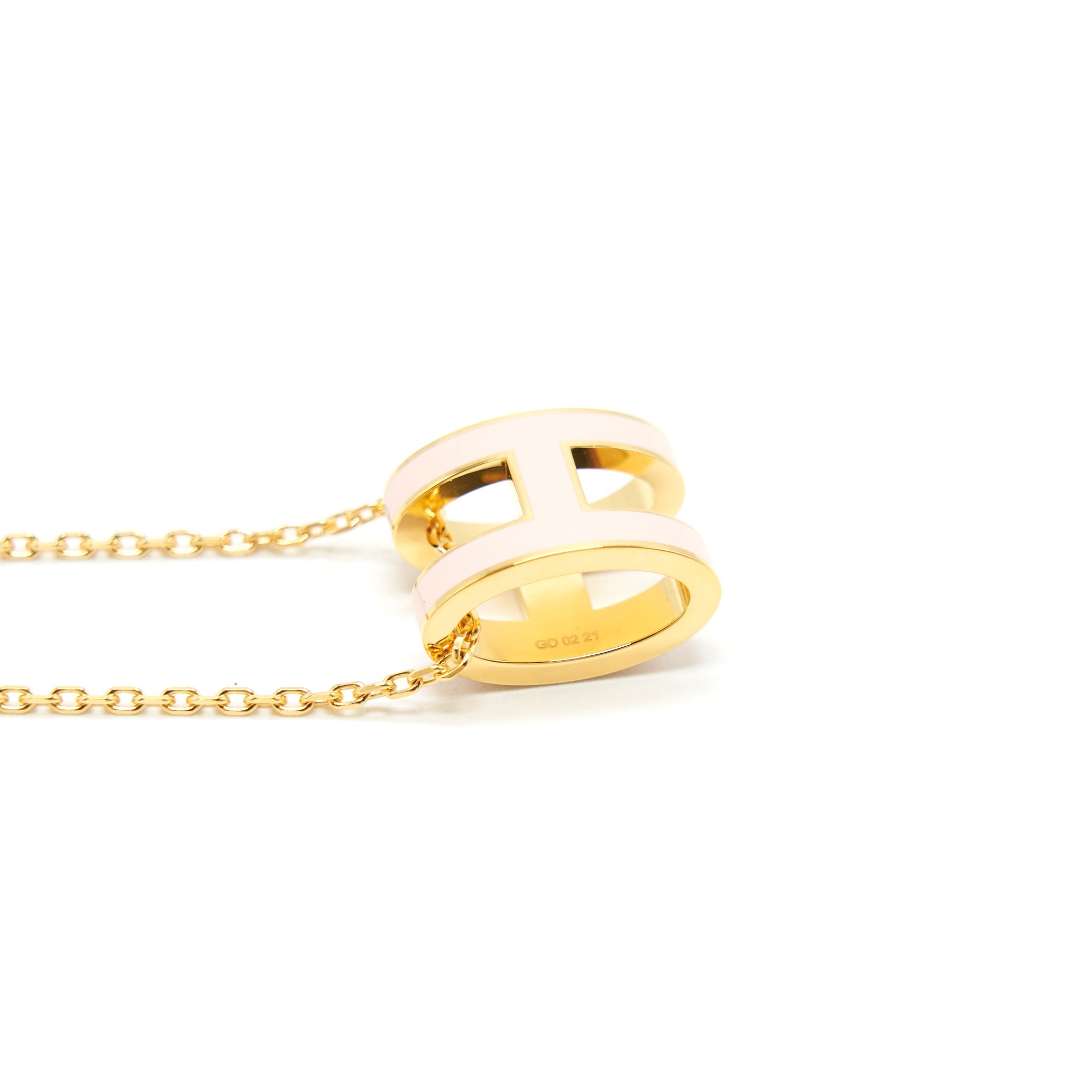 HERMES POP H PENDANT ROSE DRAGEE GHW