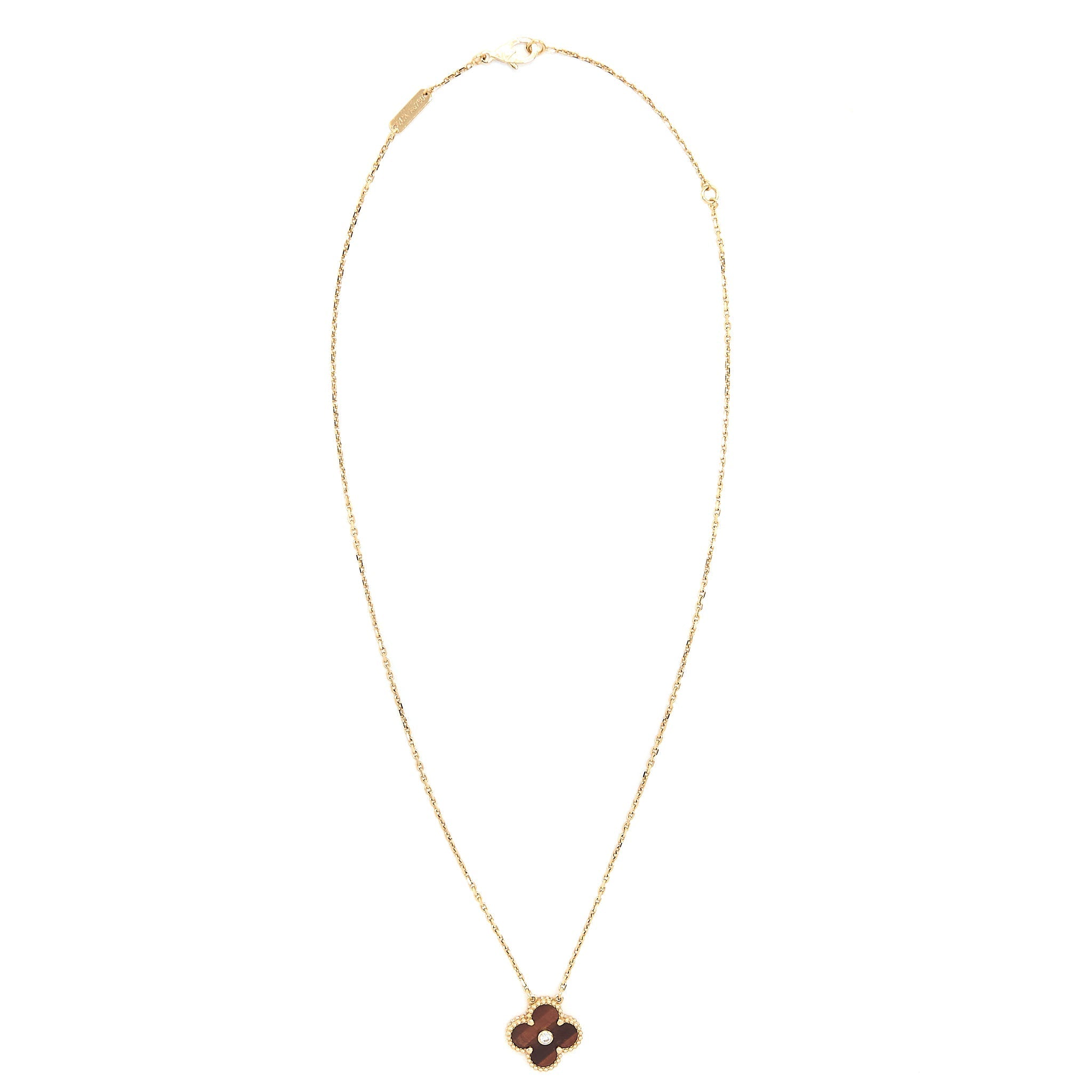 VAN CLEEF & ARPELS VINTAGE ALHAMBRA BULLS EYE 2017 HOLIDAY PENDANT GOLD TONE