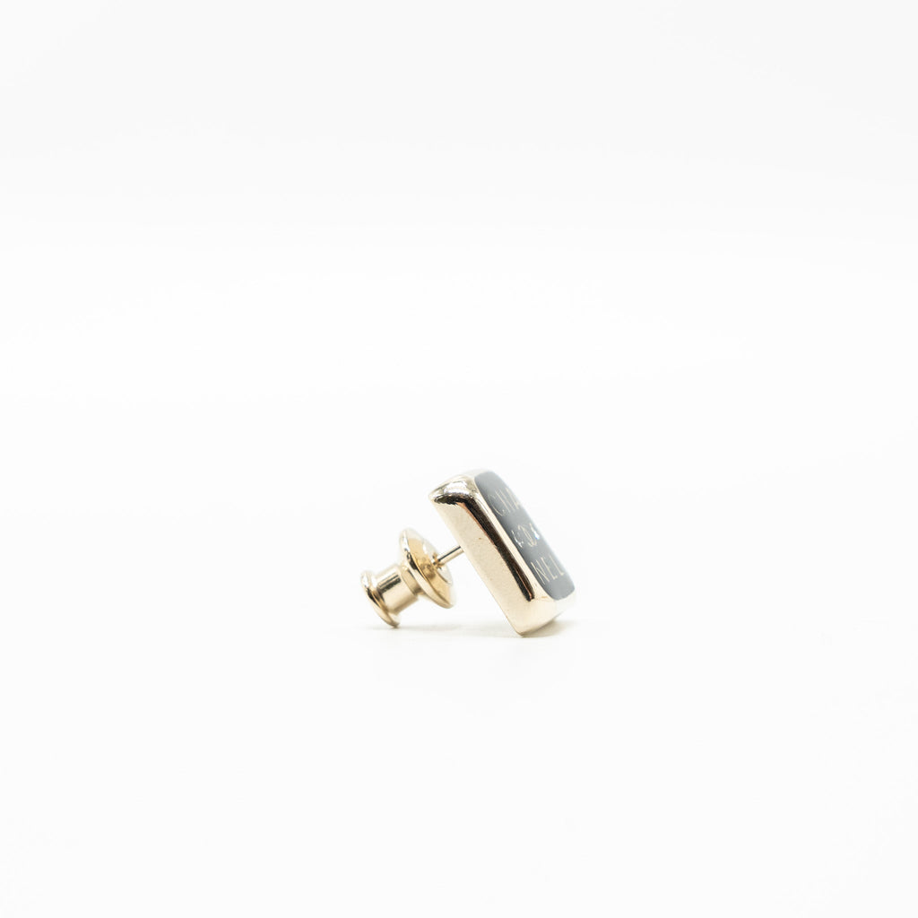 CHANEL 3 PINS SQUARE BROOCH LGHW