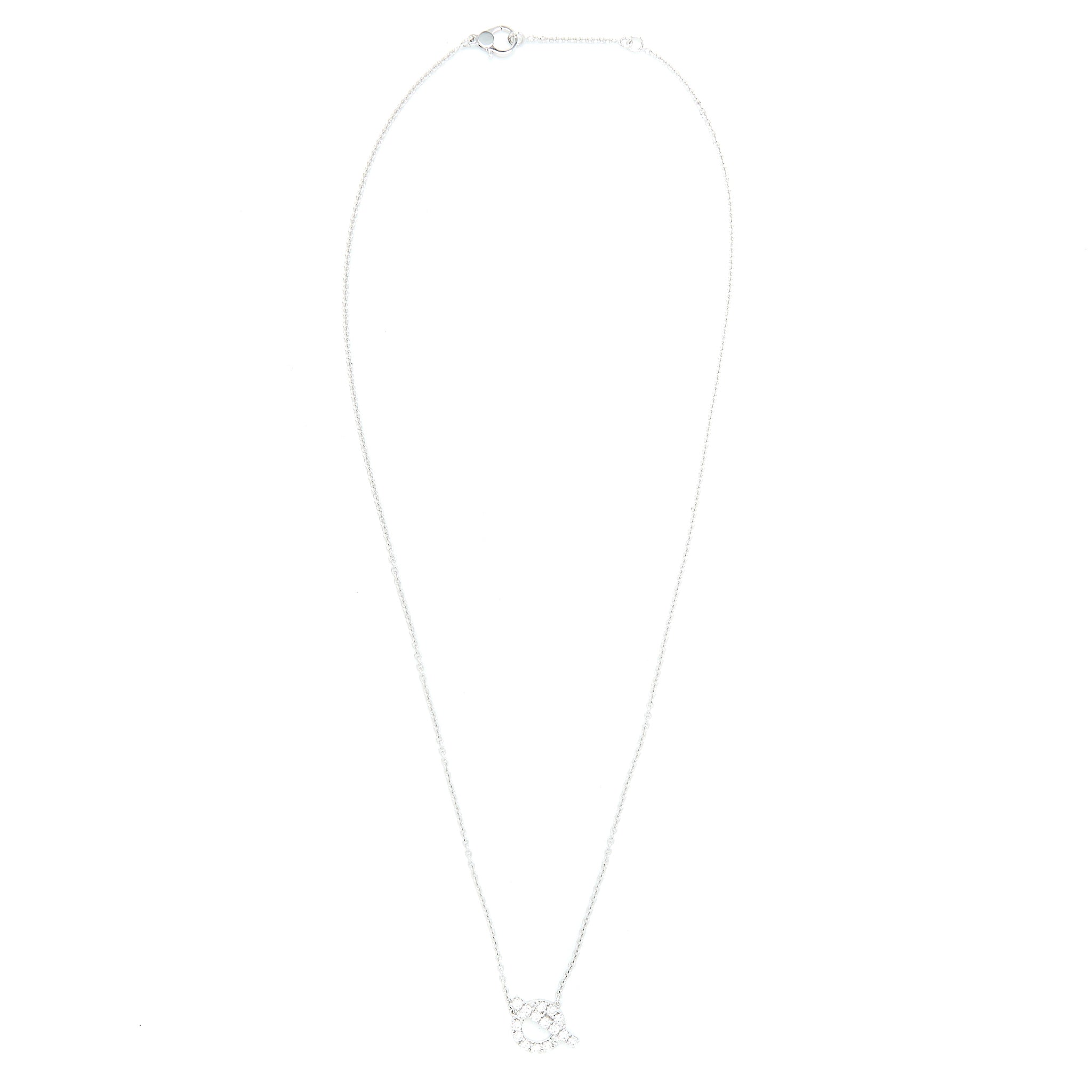 HERMES FINESSE NECKLACE WHITE GOLD DIAMONDS