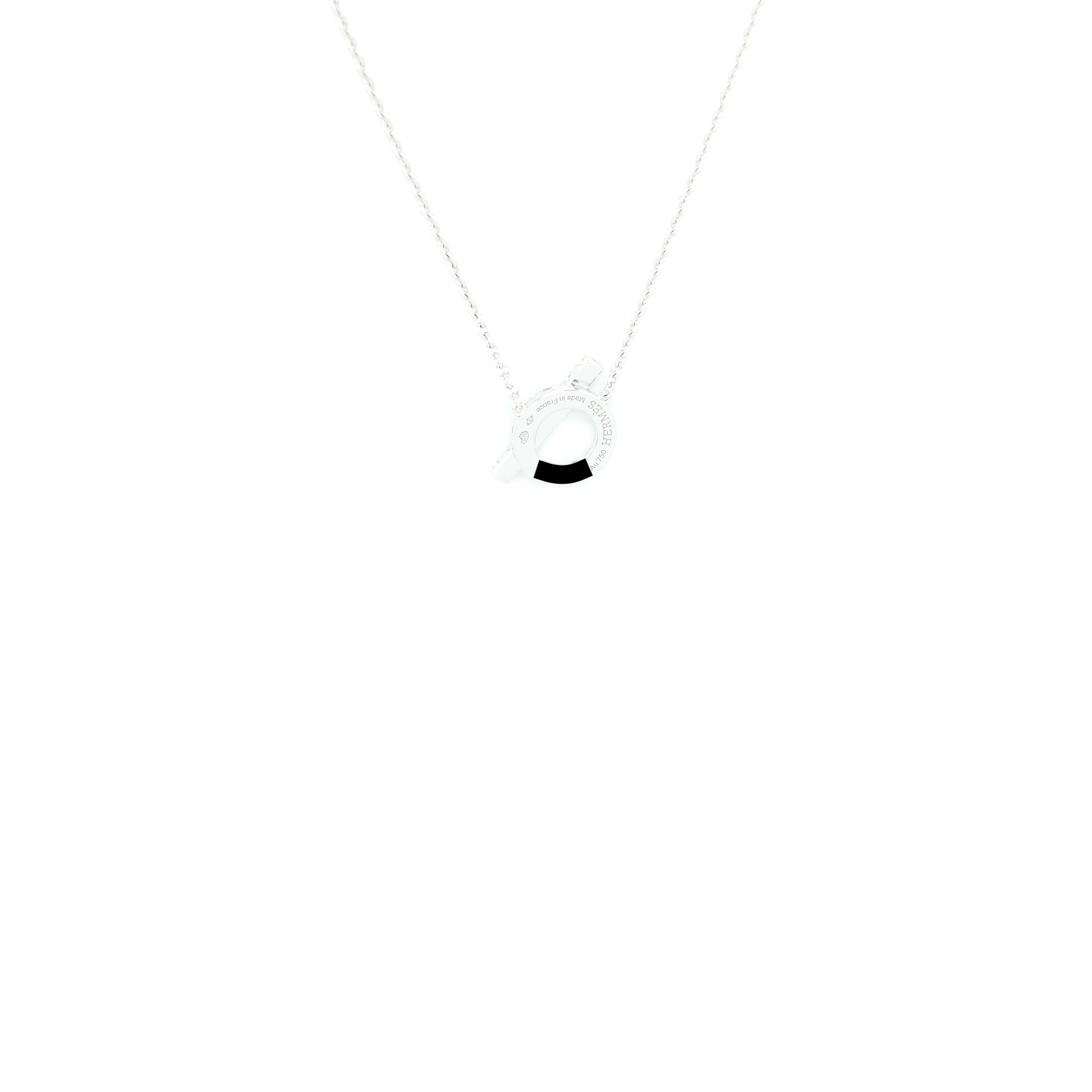 HERMES FINESSE NECKLACE WHITE GOLD DIAMONDS