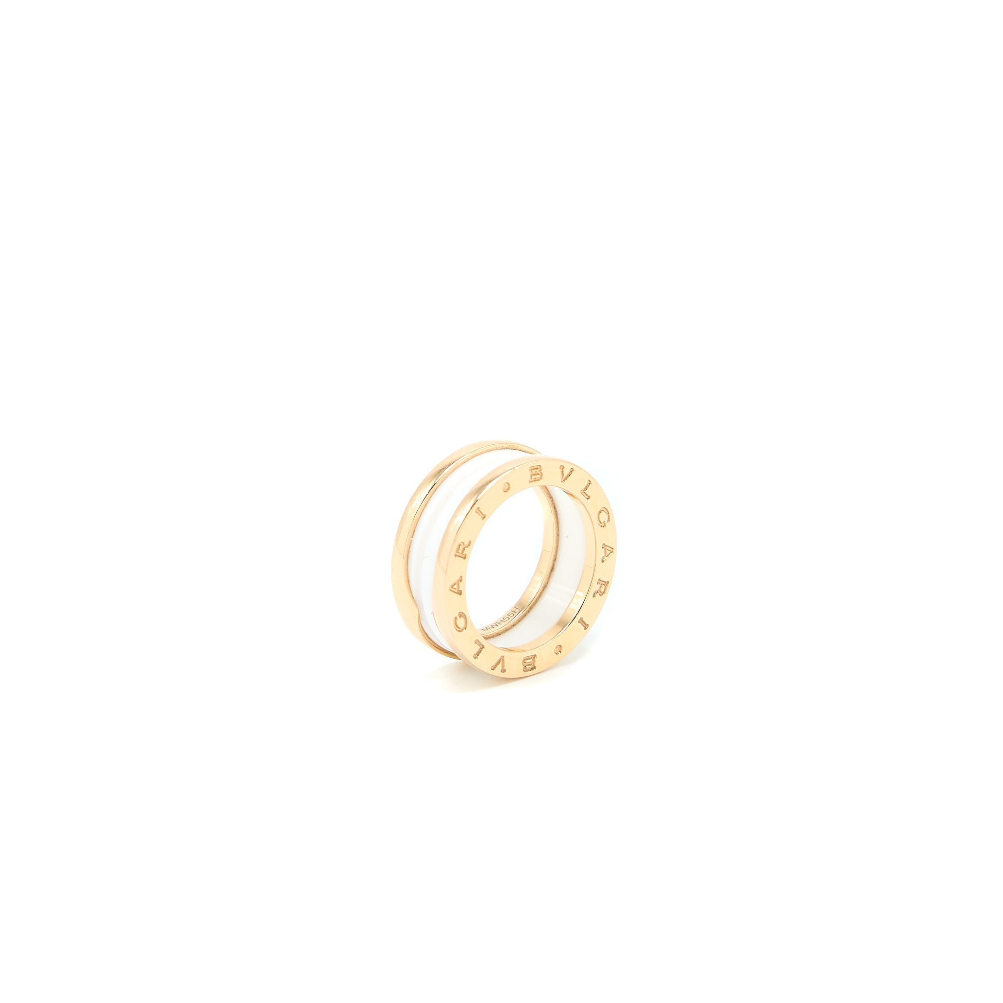 BVLGARI B.ZERO RING TWO BAND CERAMIC ROSE GOLD