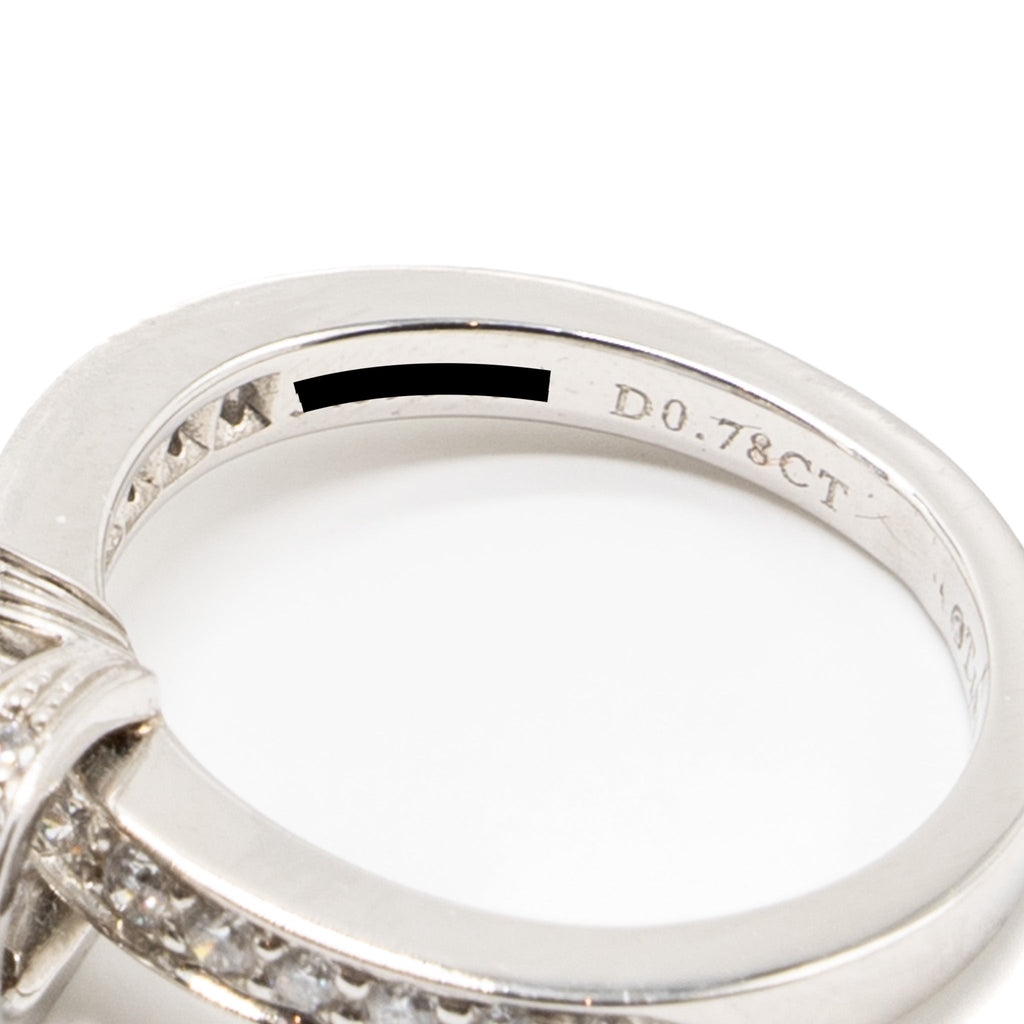 TIFFANY DIAMOND RING 0.78CT H COLOR VVS2