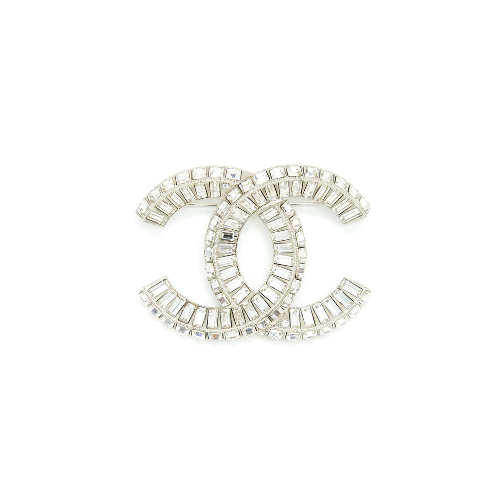 CHANEL CC CRYSTAL BROOCH