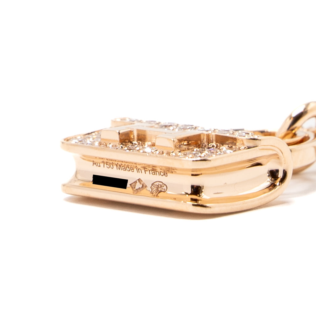 HERMES AMULETTE CONSTANCE PENDANT ROSE GOLD / DIAMONDS
