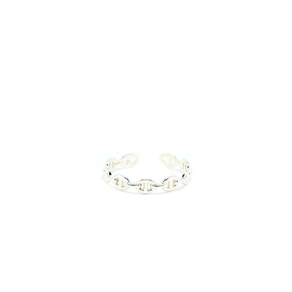 HERMES CHAINE D'ANCRE ENCHAINEE BRACELET SILVER
