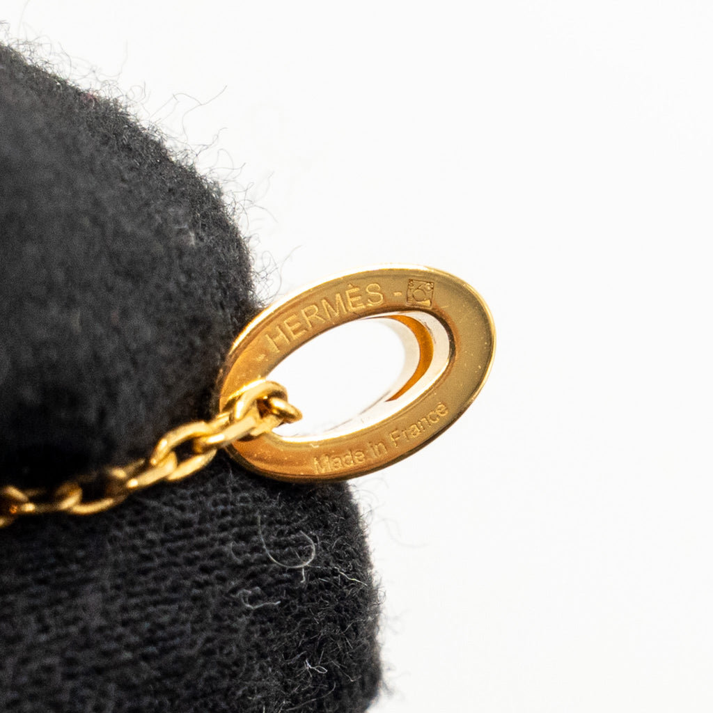 HERMES MINI POP H PENDANT BLACK GHW