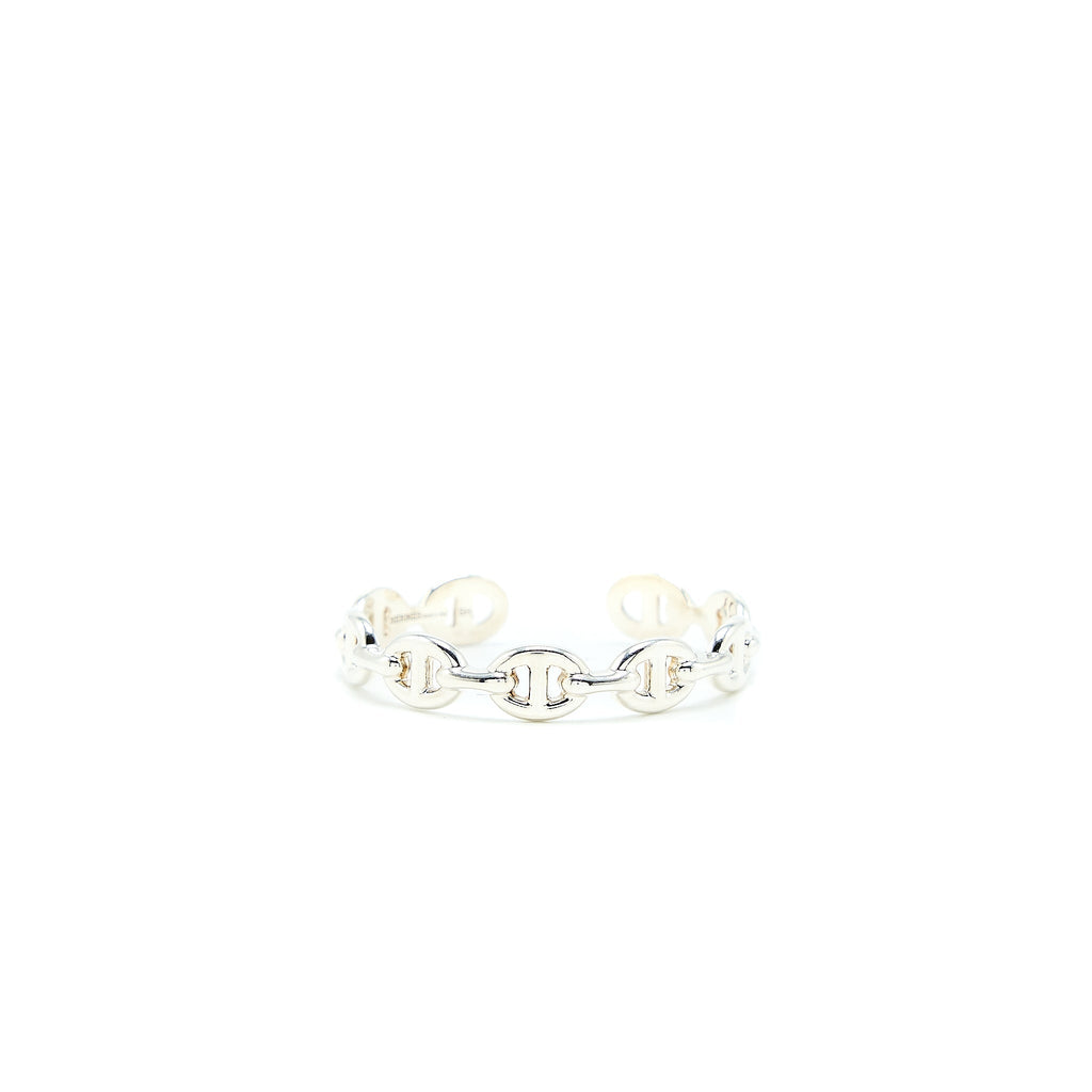 HERMES CHAINE D'ANCRE ENCHAINEE BRACELET SILVER