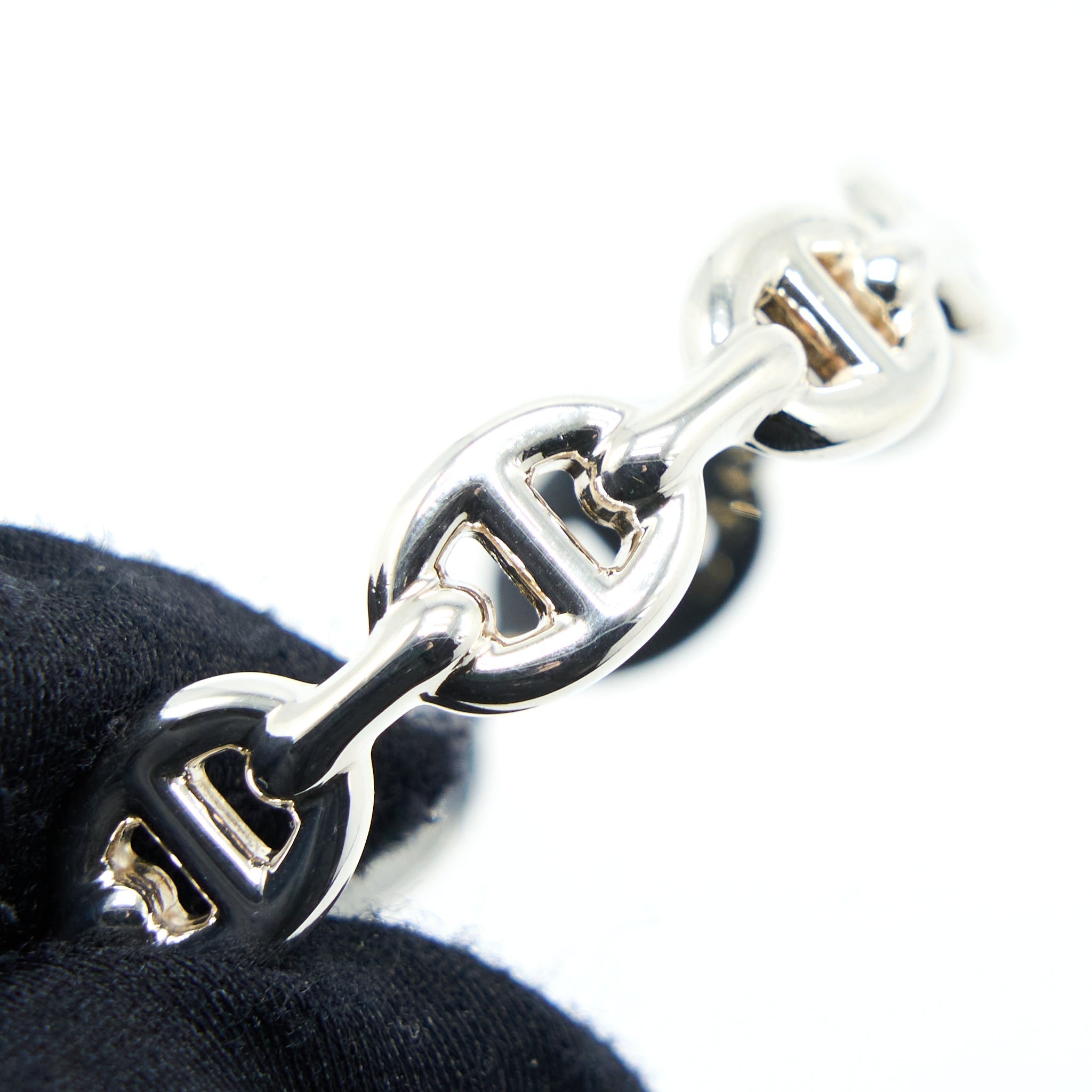 HERMES CHAINE D'ANCRE ENCHAINEE BRACELET SILVER