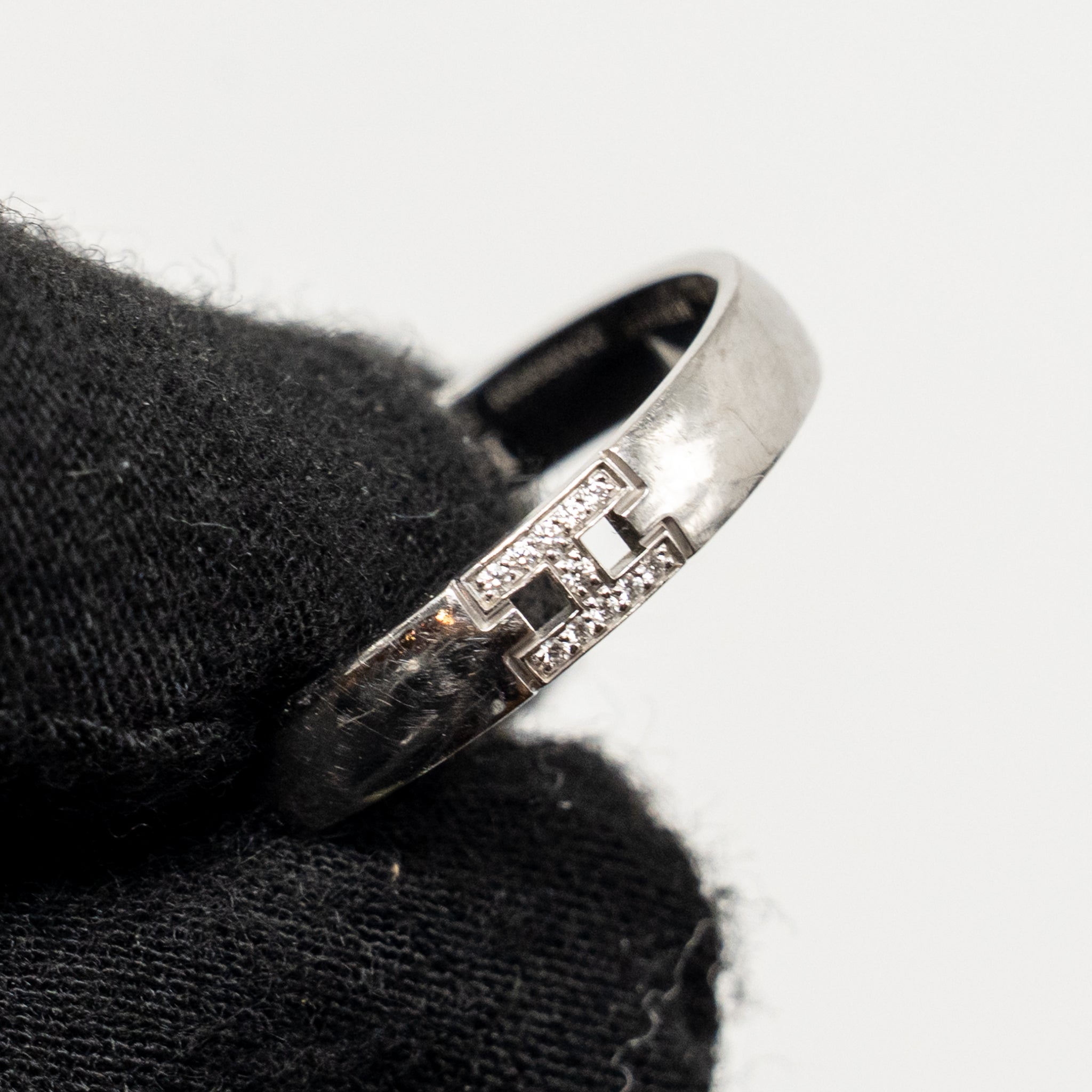 HERMES EVER HERAKLES WEDDING BAND WHITE GOLD, DIAMONDS