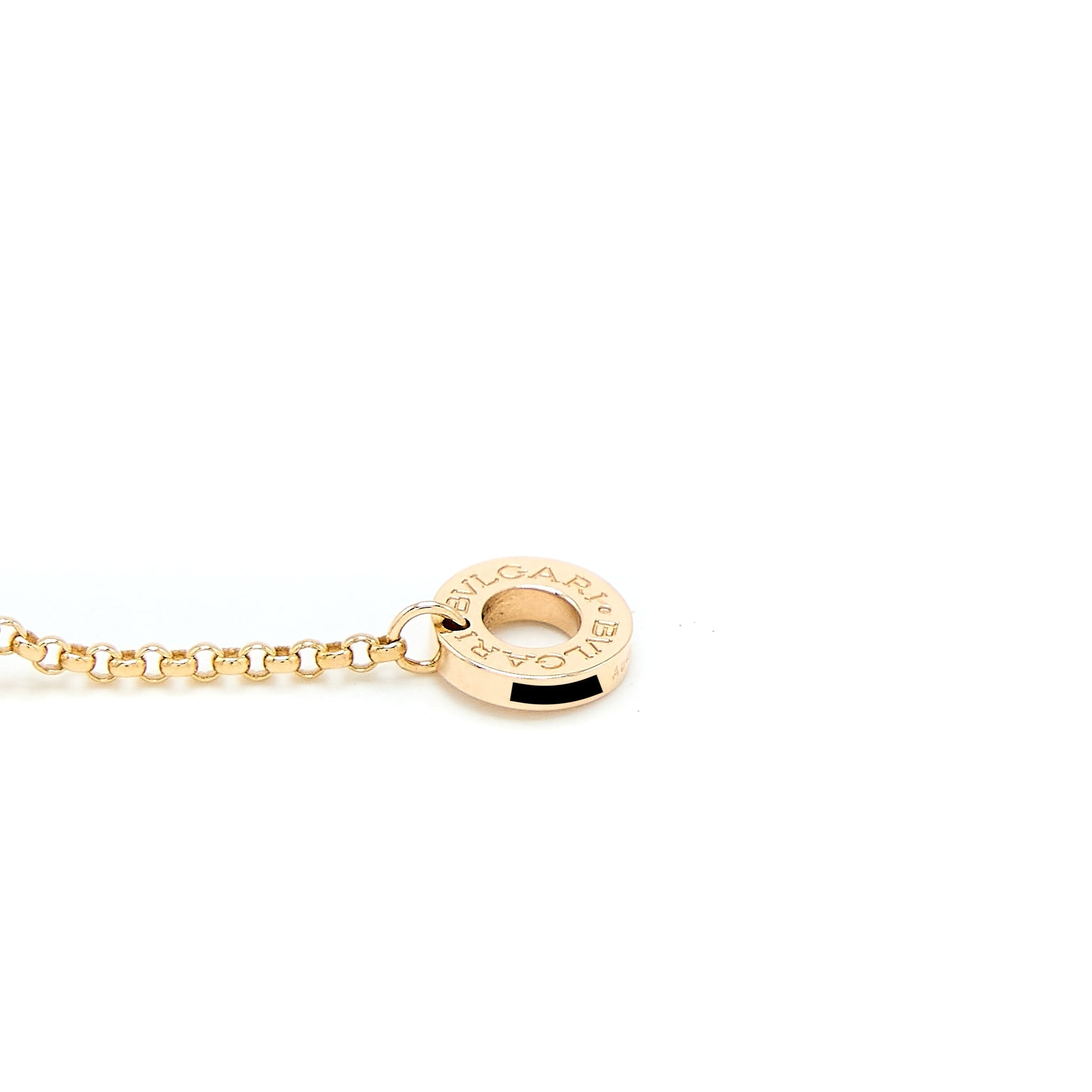 BVLGARI B.ZERO NECKLACE ROSE GOLD, CERAMIC BRONZE