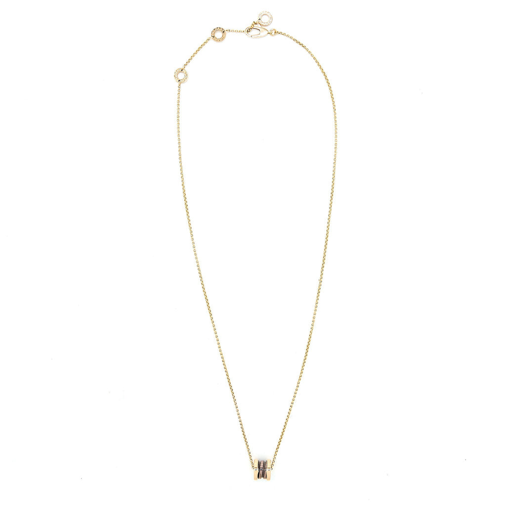 BVLGARI B.ZERO NECKLACE ROSE GOLD, CERAMIC BRONZE