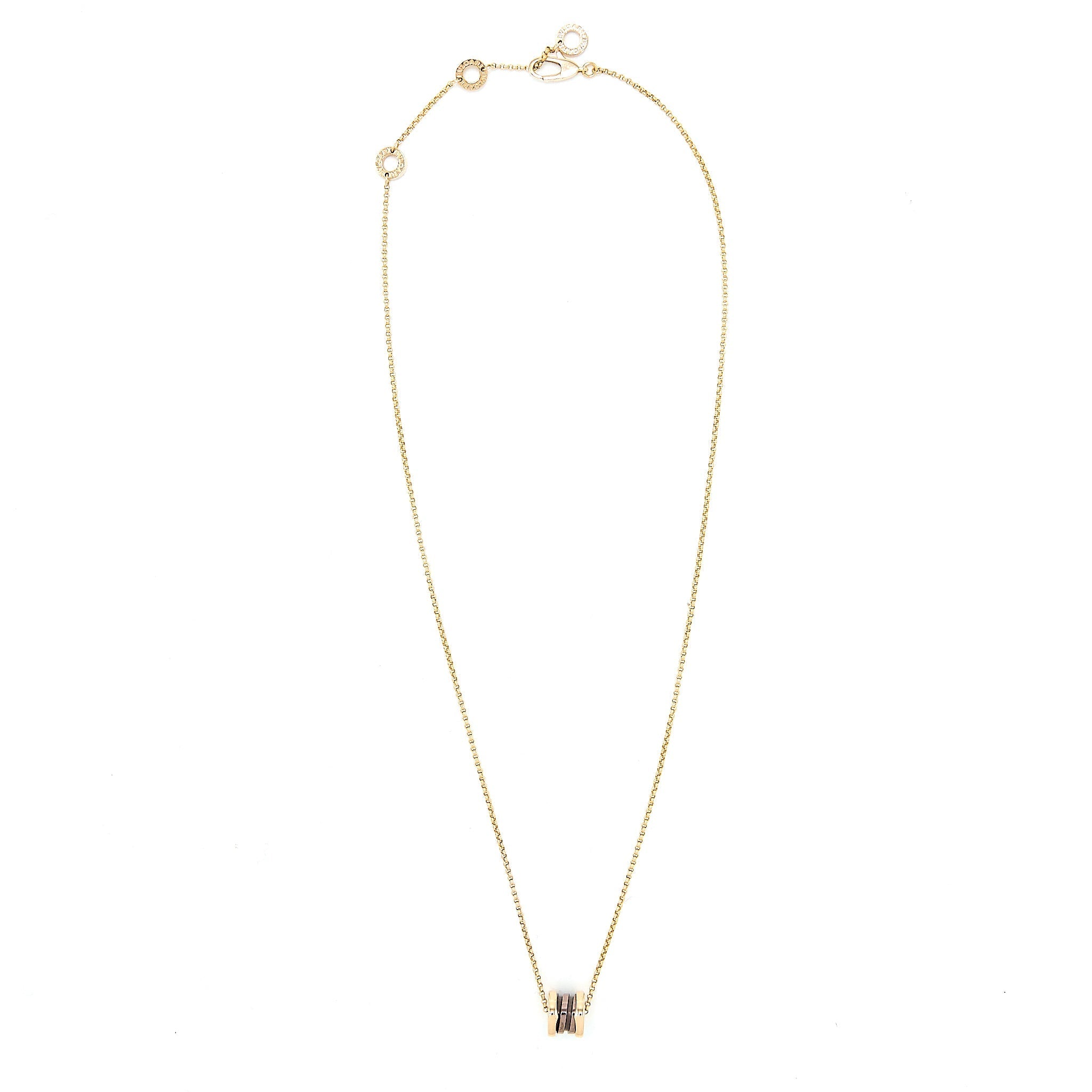 BVLGARI B.ZERO NECKLACE ROSE GOLD, CERAMIC BRONZE
