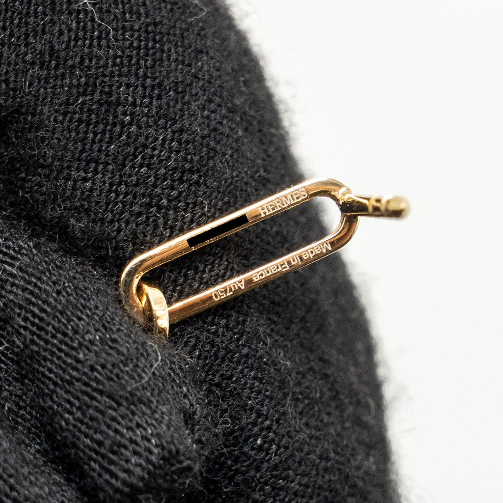 HERMES KELLY CHAINE EARRINGS YELLOW GOLD
