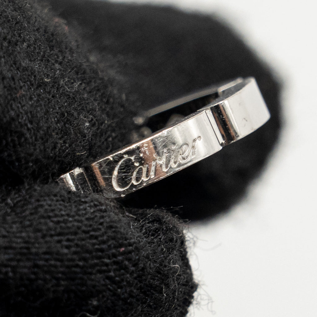 CARTIER PANTHERE LINK WEDDING BAND WHITE GOLD