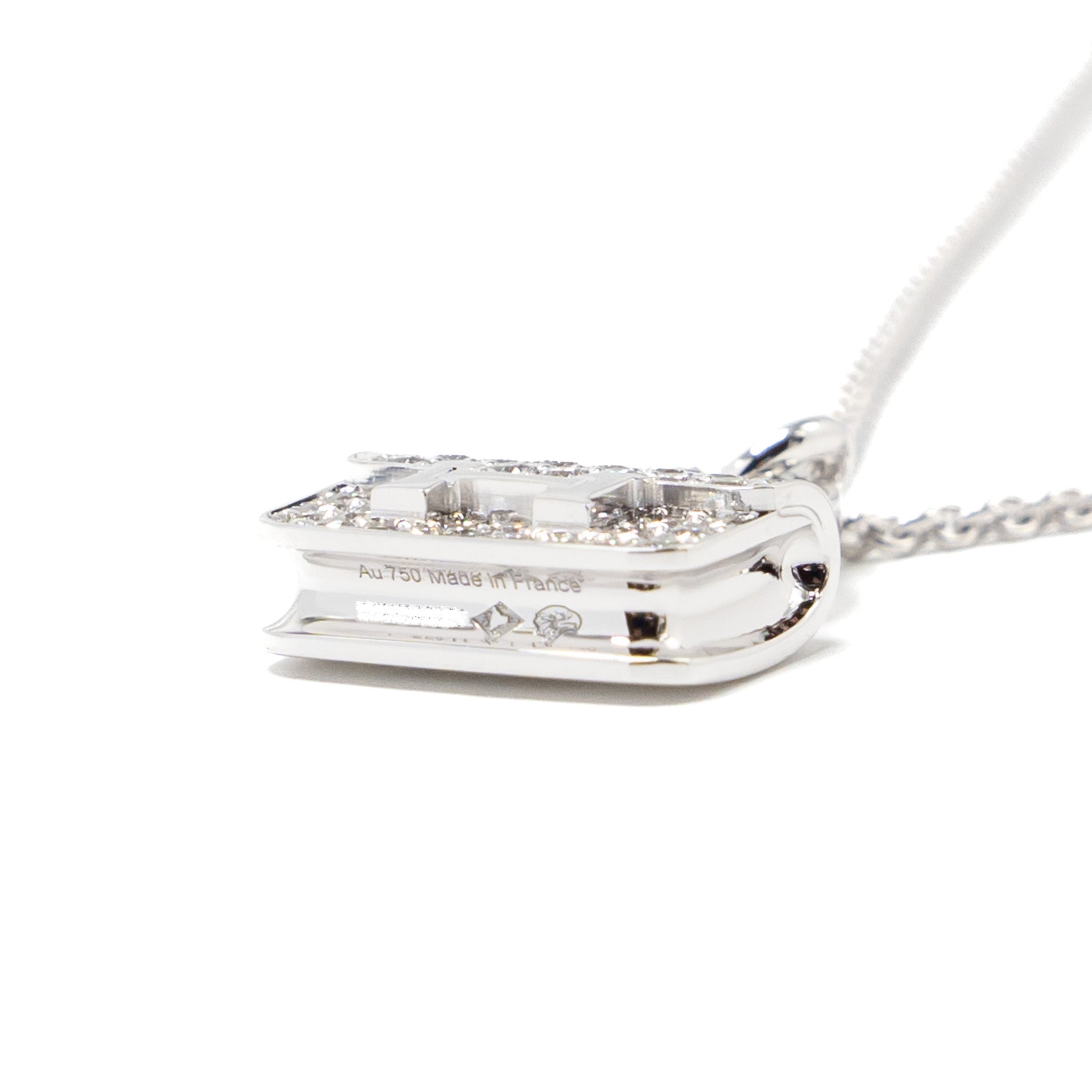 HERMES AMULETTES CONSTANCE PENDANT WHITE GOLD, DIAMONDS