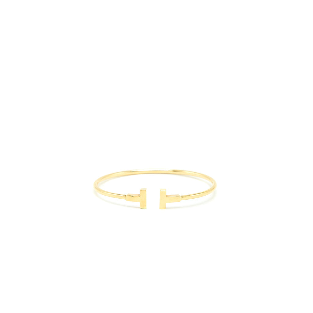 TIFFANY T WIRE BRACELET YELLOW GOLD