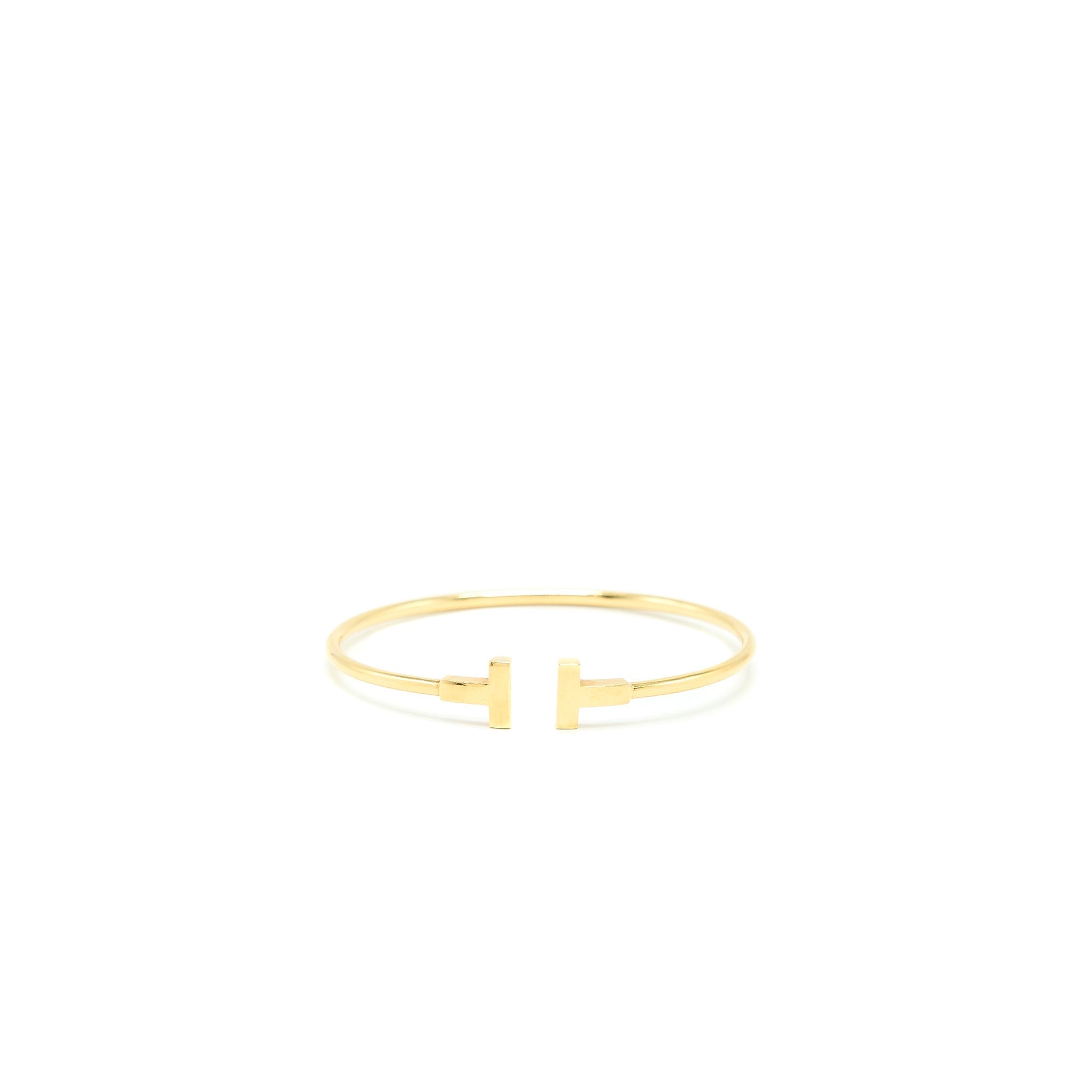 TIFFANY T WIRE BRACELET YELLOW GOLD