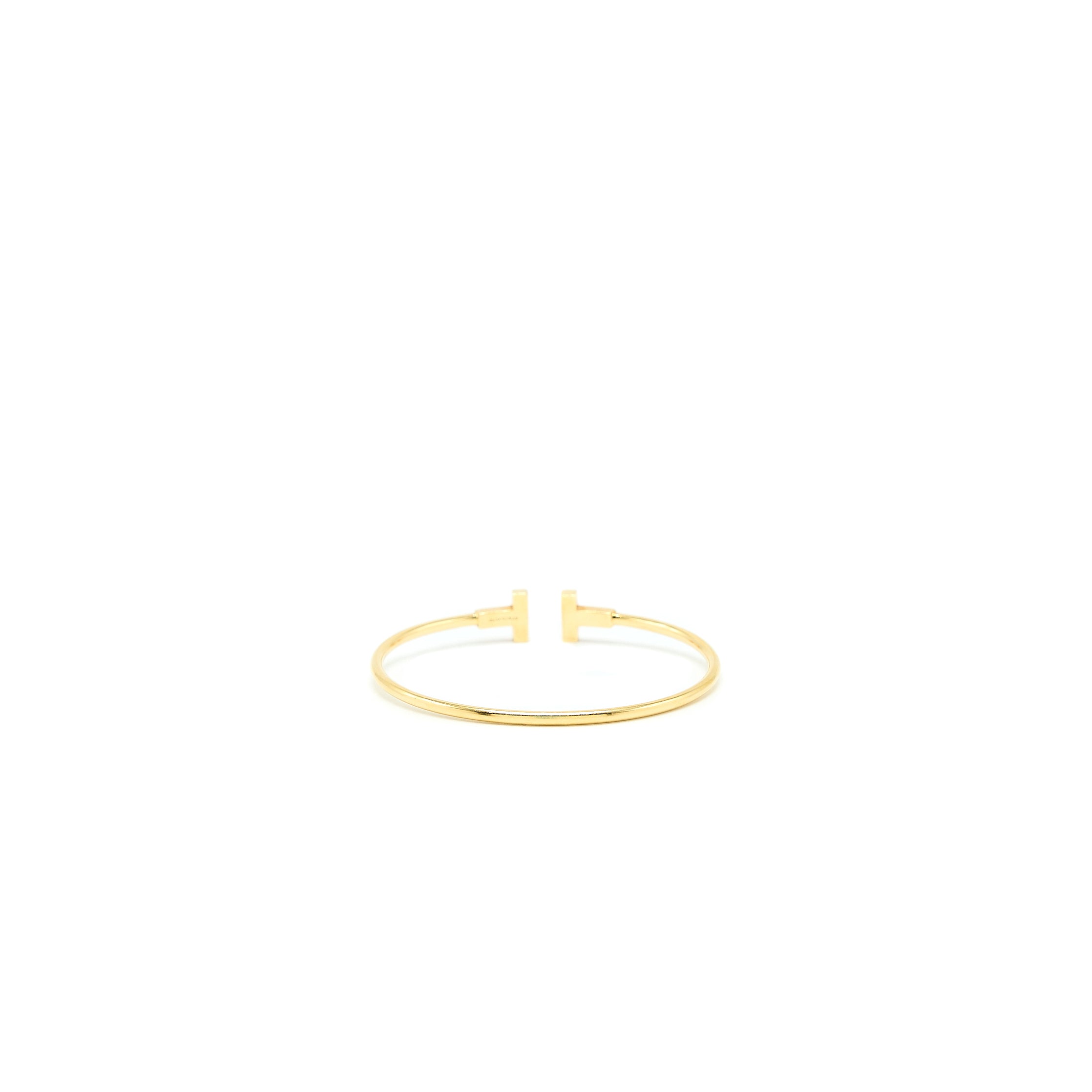 TIFFANY T WIRE BRACELET YELLOW GOLD
